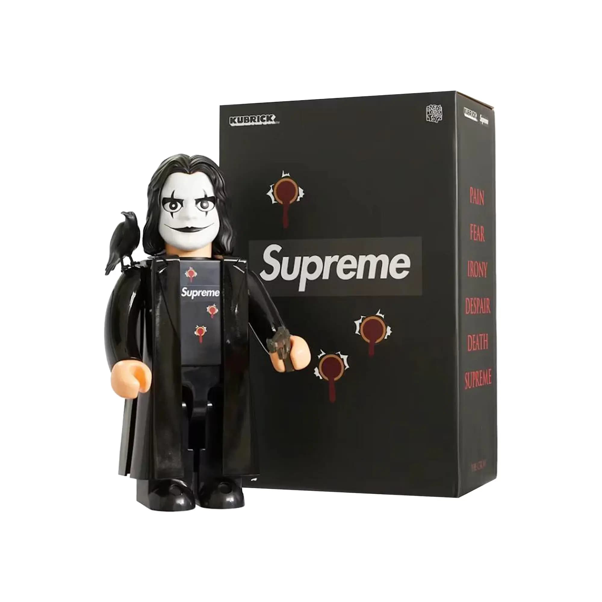 Supreme x The Crow Kubrick Figure 1000% 'Black' by Supreme