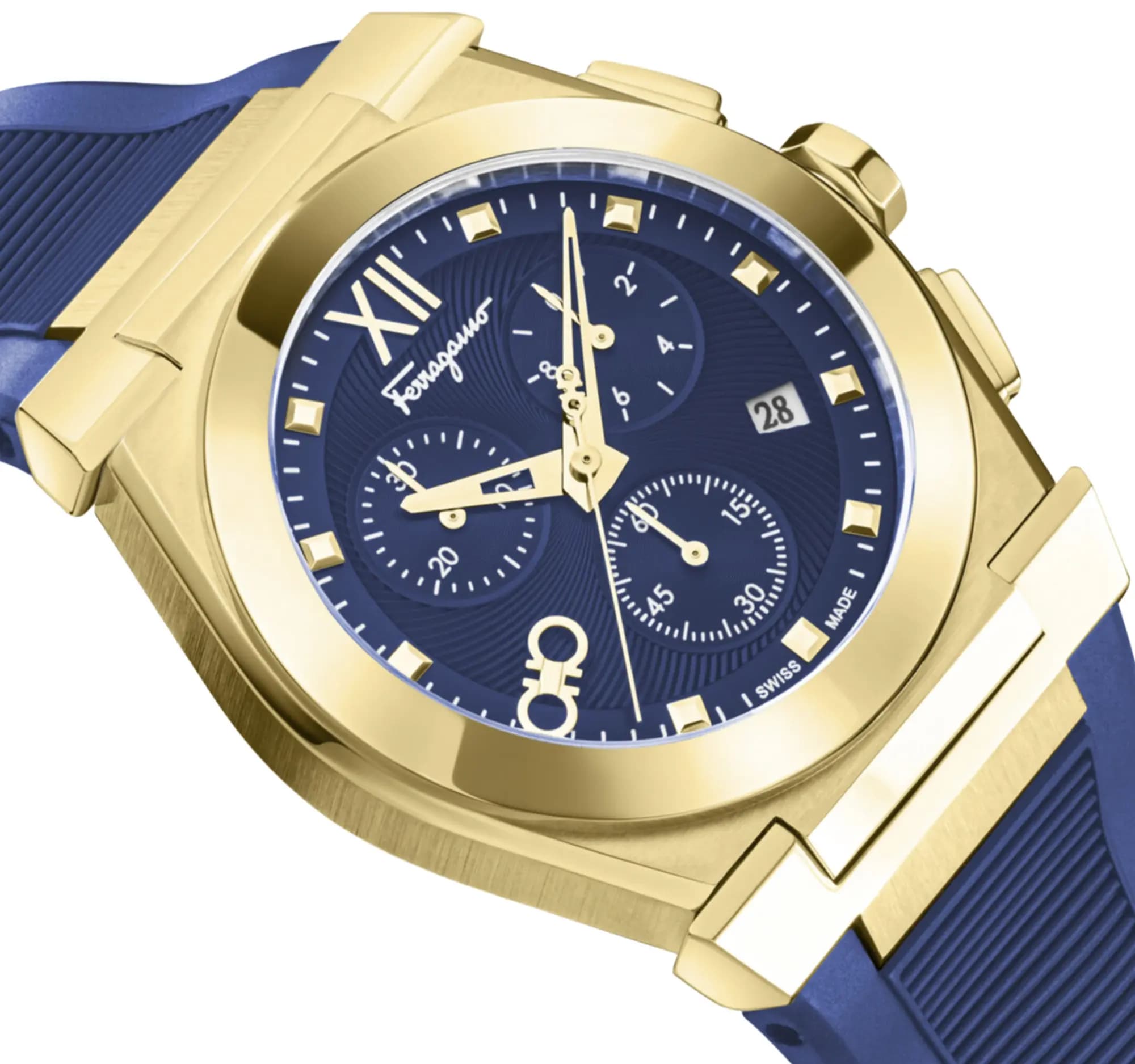 Ferragamo Vega Chrono Silicone Watch 'Gold' 3