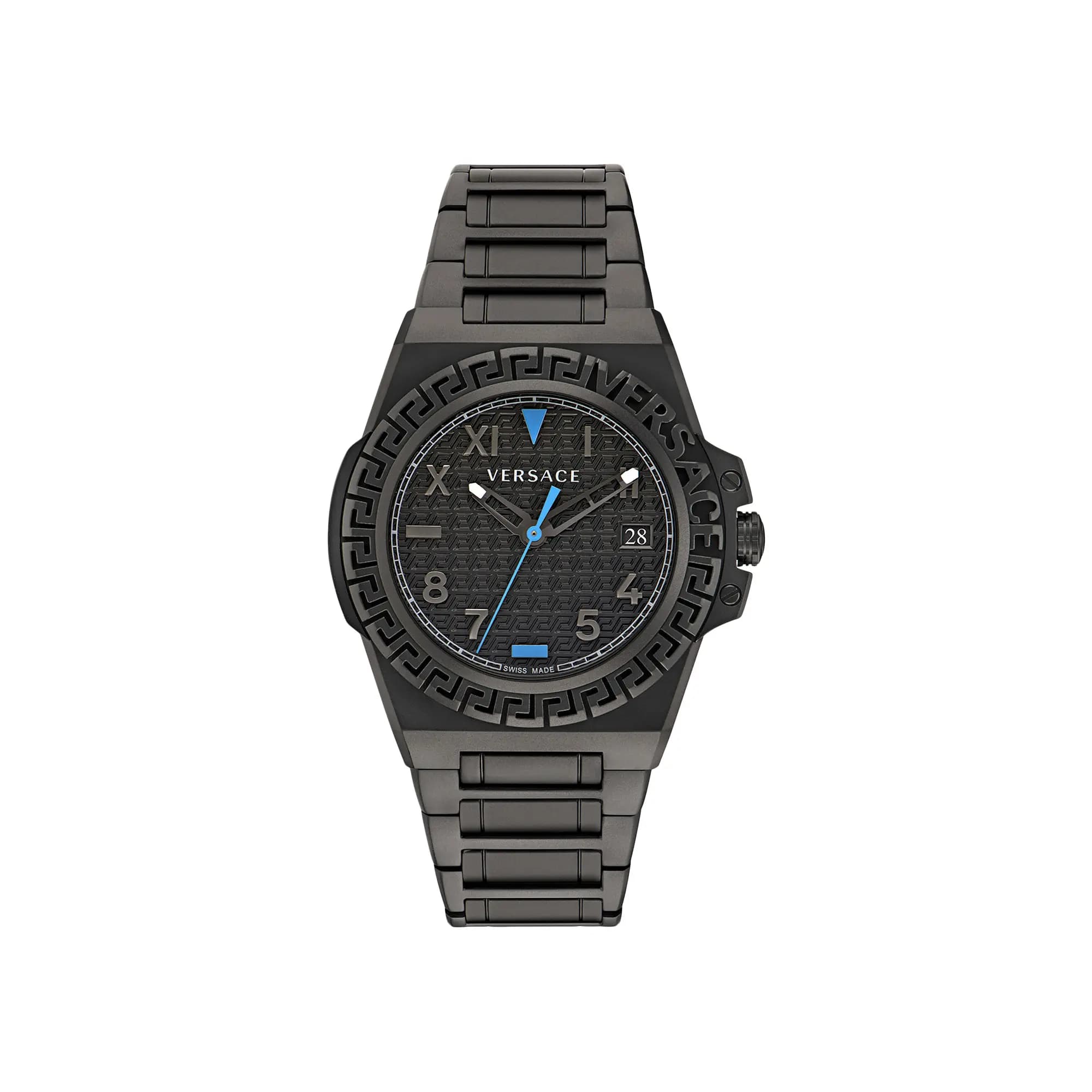 Versace Greca Reaction Bracelet Watch 'Black' by Versace