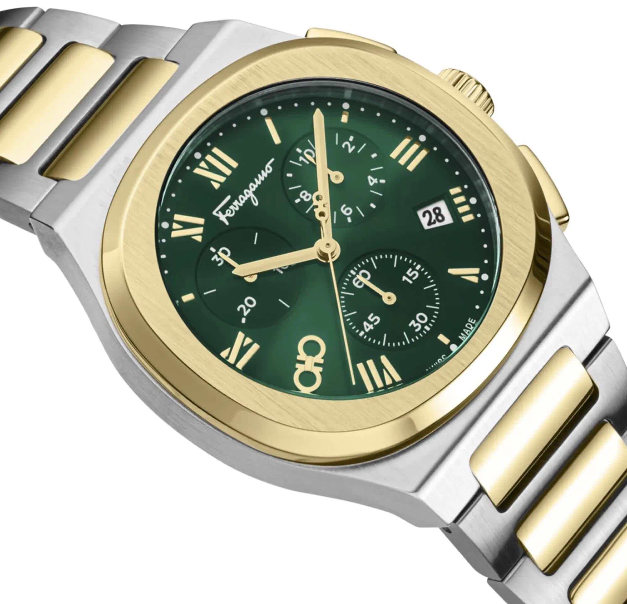 Ferragamo Elliptical Chronograph Watch 'Two Tone' 3