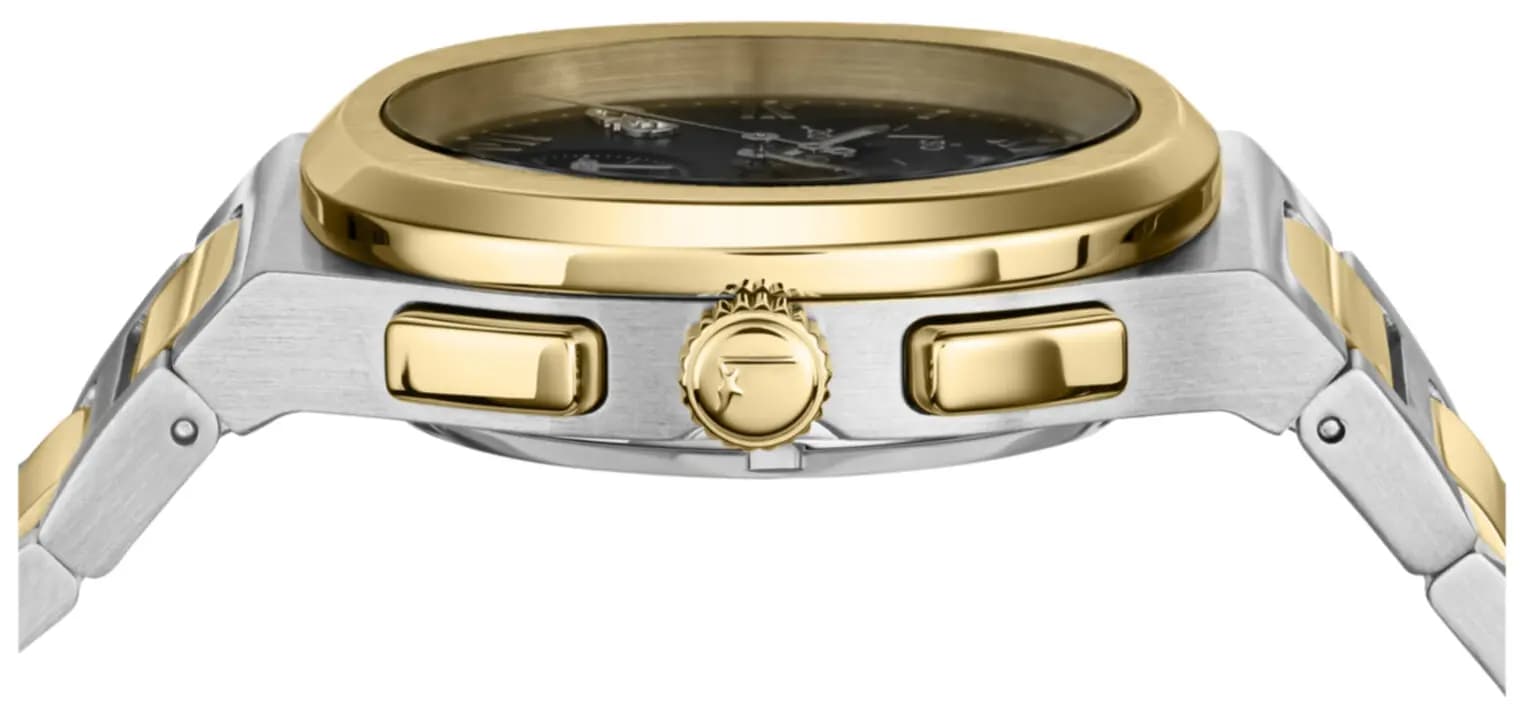 Ferragamo Elliptical Chronograph Watch 'Two Tone' by Ferragamo