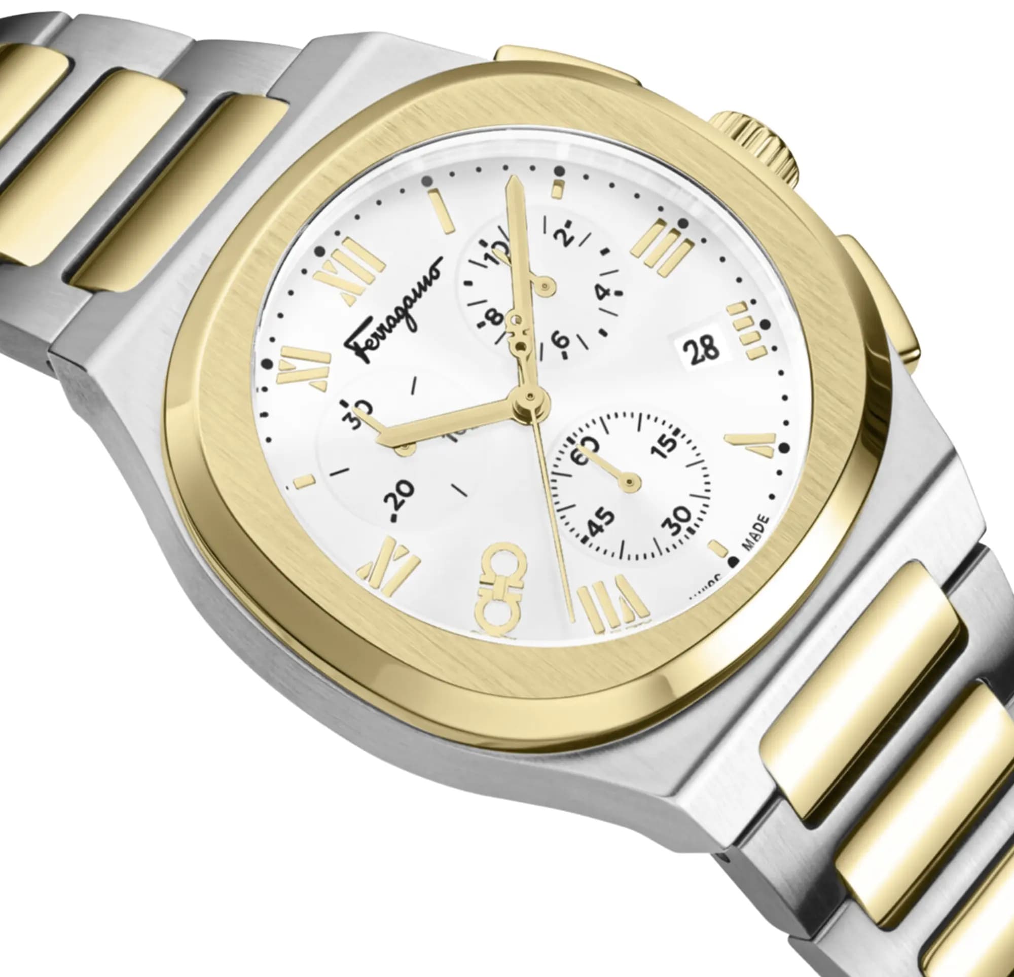 Ferragamo Elliptical Chronograph Watch 'Two Tone' 3