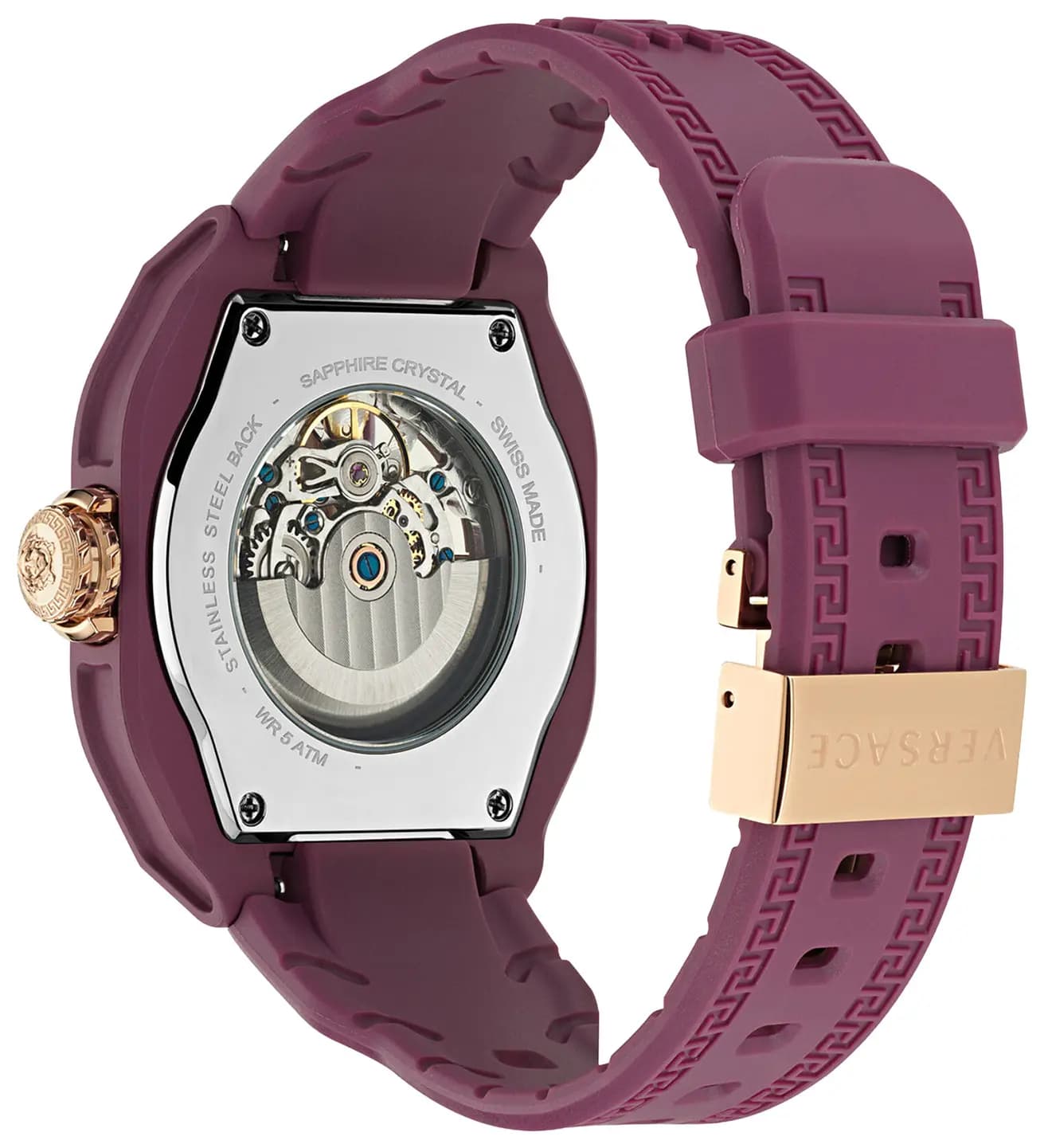 Versace V Legend Skeleton Automatic Watch 'Red' 2