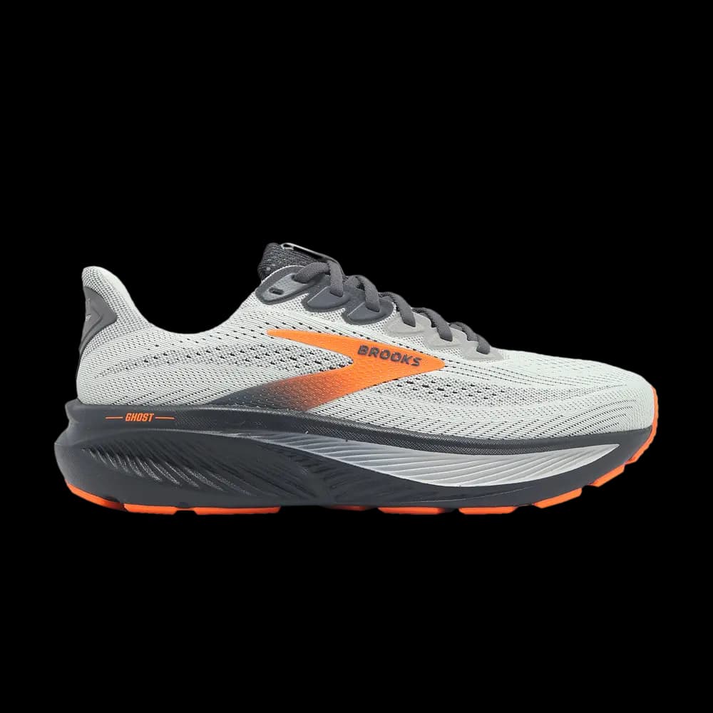 Brooks Ghost 17 Extra Wide 'Oyster Mushroom Orange Ebony' by Brooks