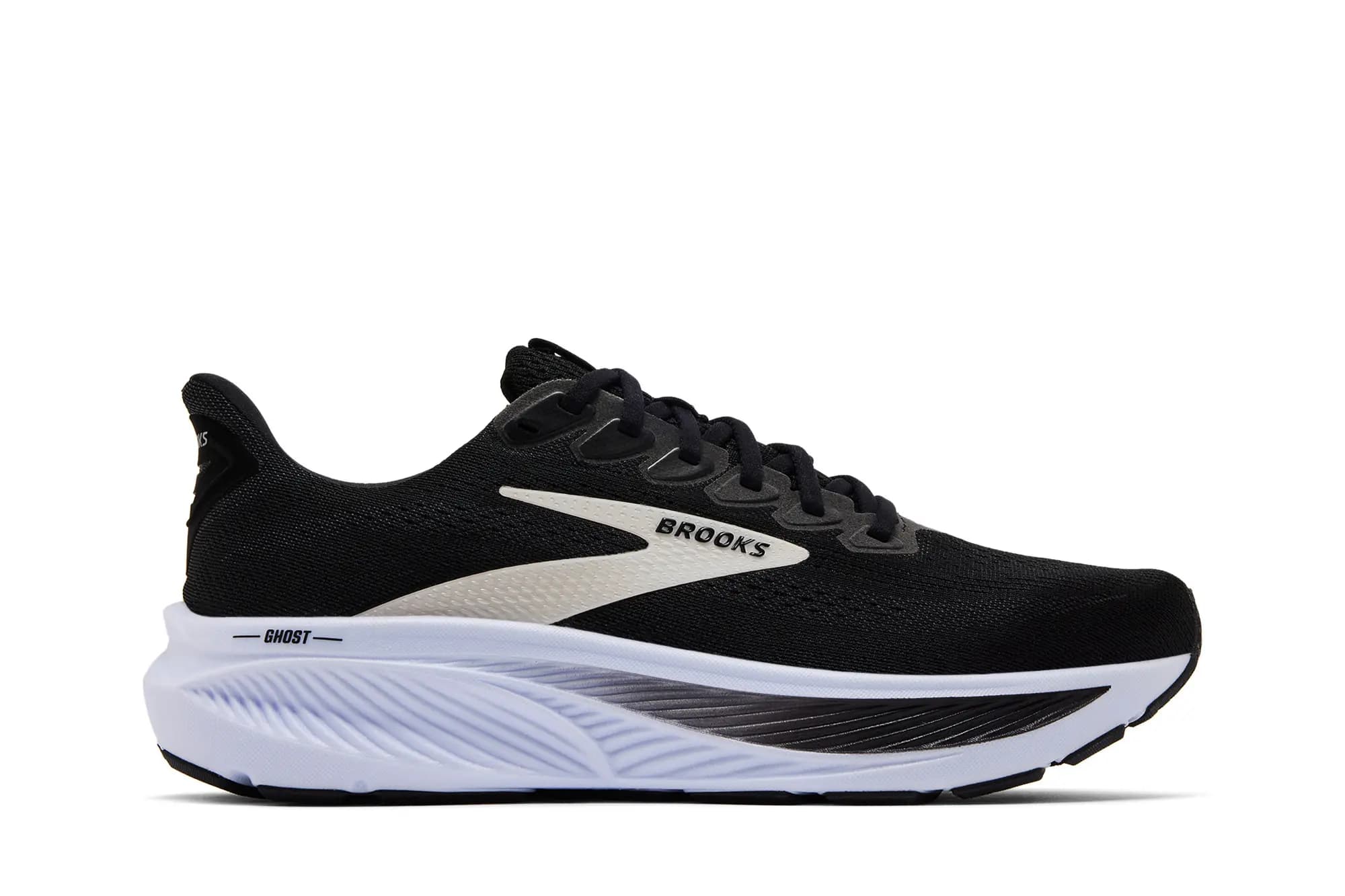 Brooks Ghost 17 'Black Grey White' by Brooks