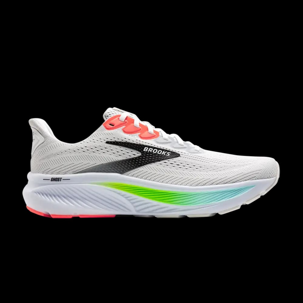 Brooks Ghost 17 2E Wide 'White Pink Clay Gecko' by Brooks