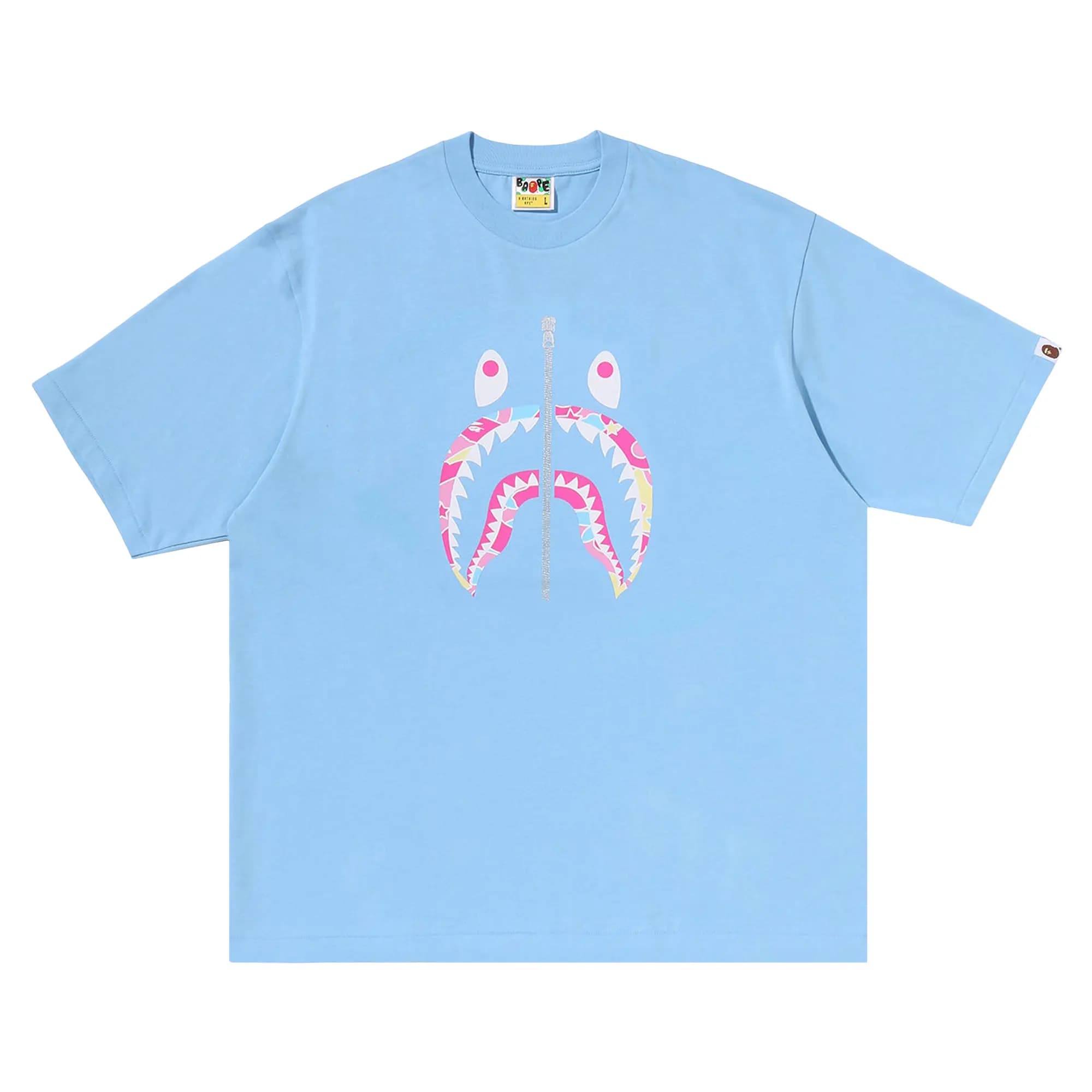 BAPE Sta Camo Shark Face Relaxed Fit Tee 'Sax' by BAPE