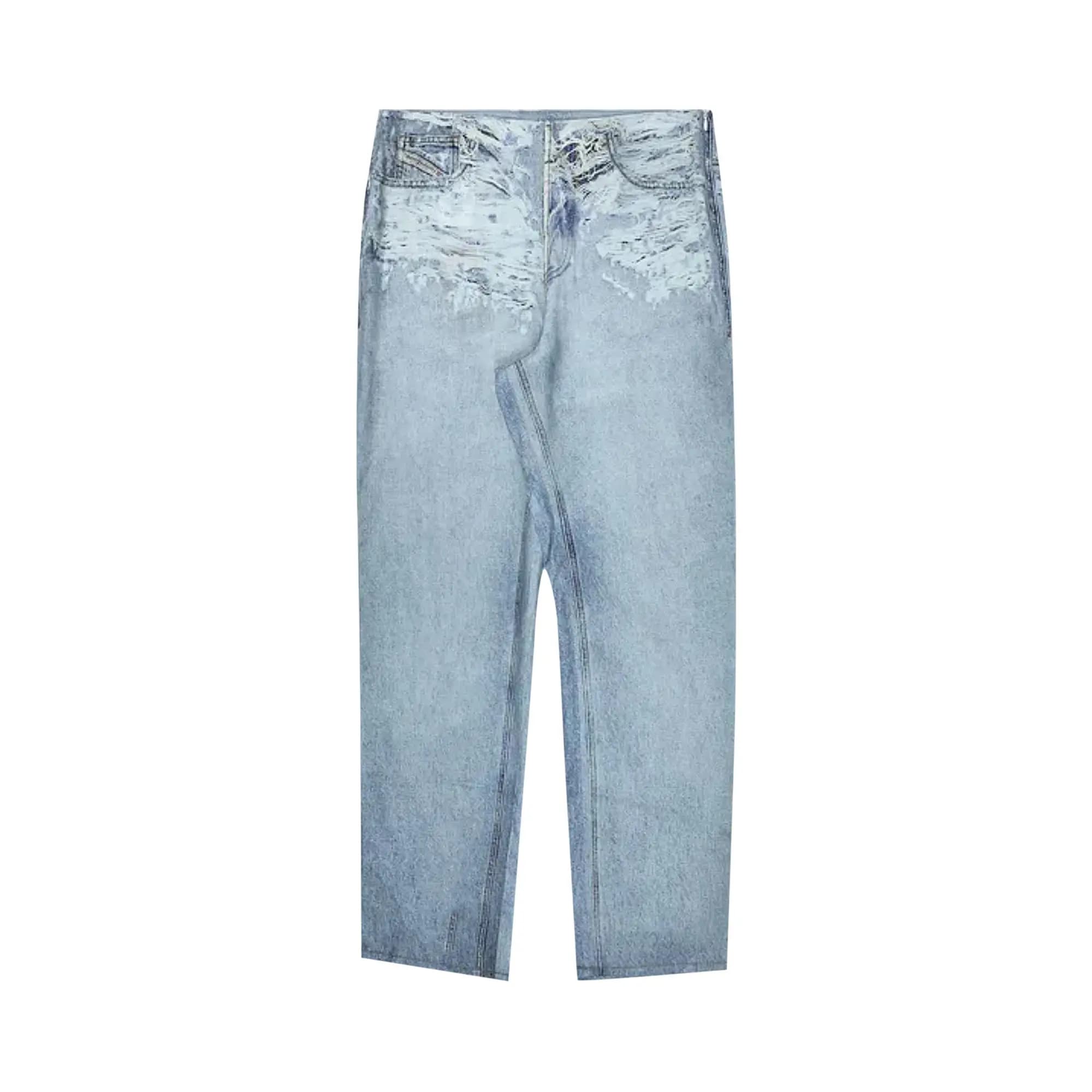 Diesel Straight Placed Print Jeans 'Blue' by Diesel
