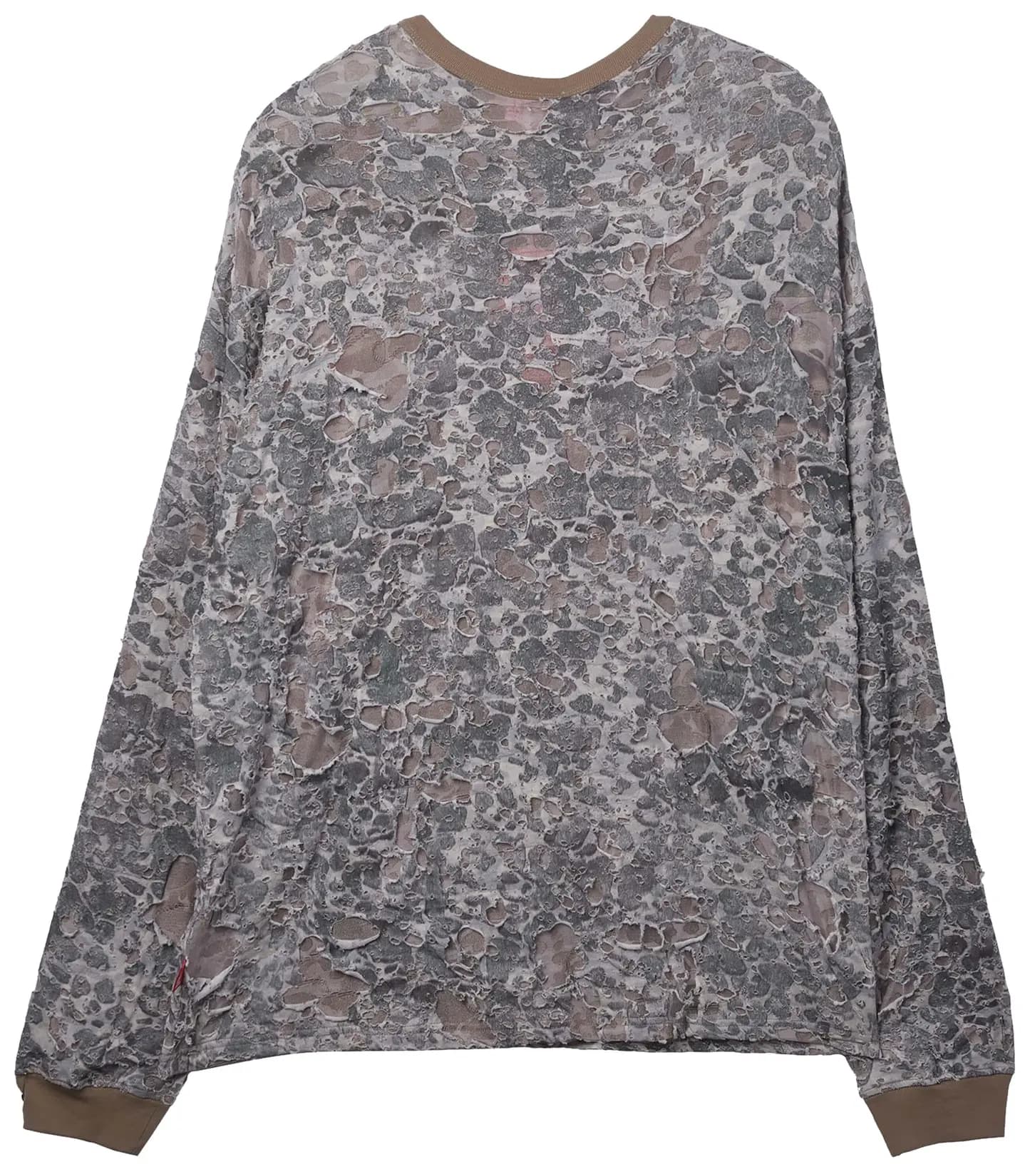Diesel Camo Burn Out Print Long-Sleeve T-Shirt 'Beige' 2