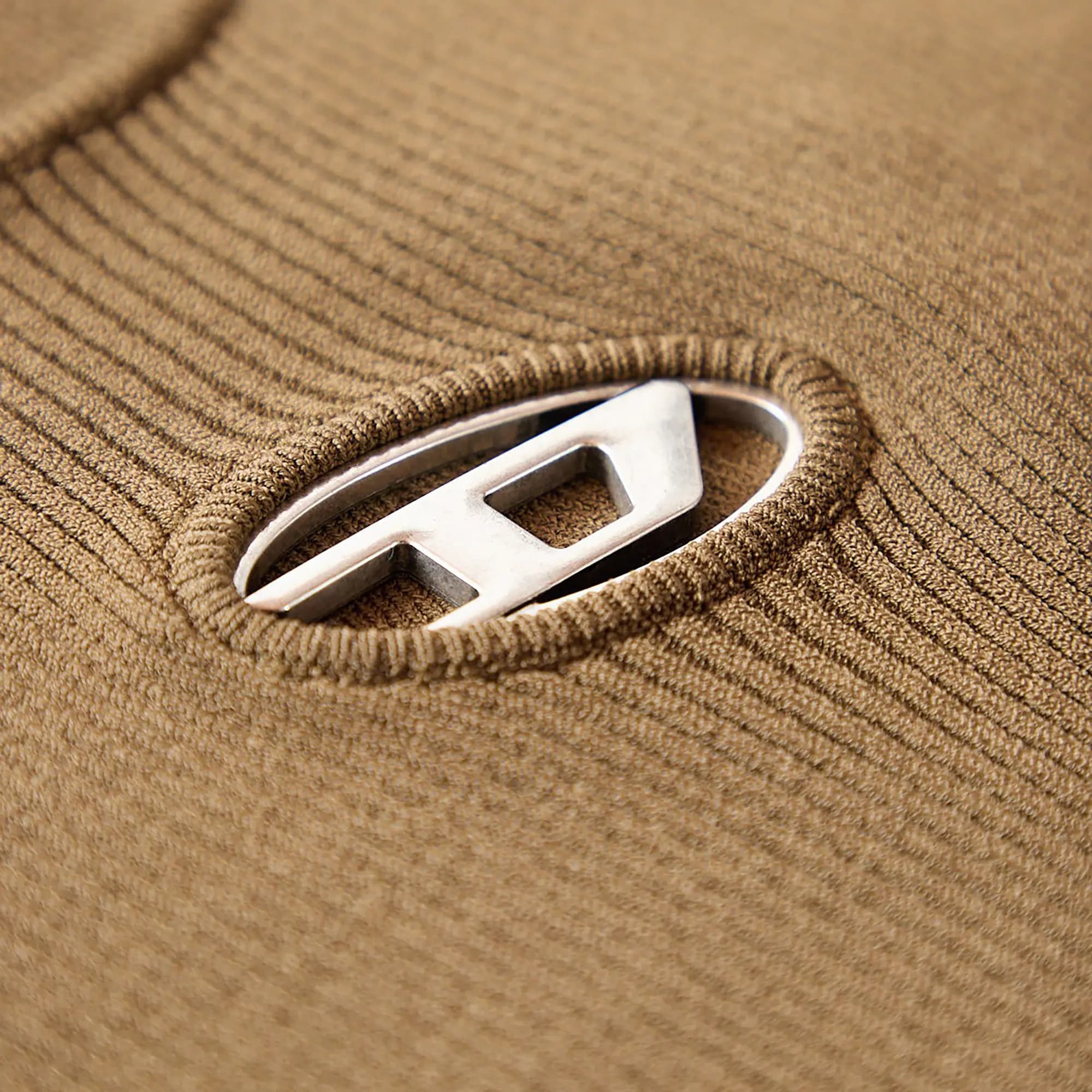 Diesel Ribbed Logo Crewneck Sweater 'Green' by Diesel