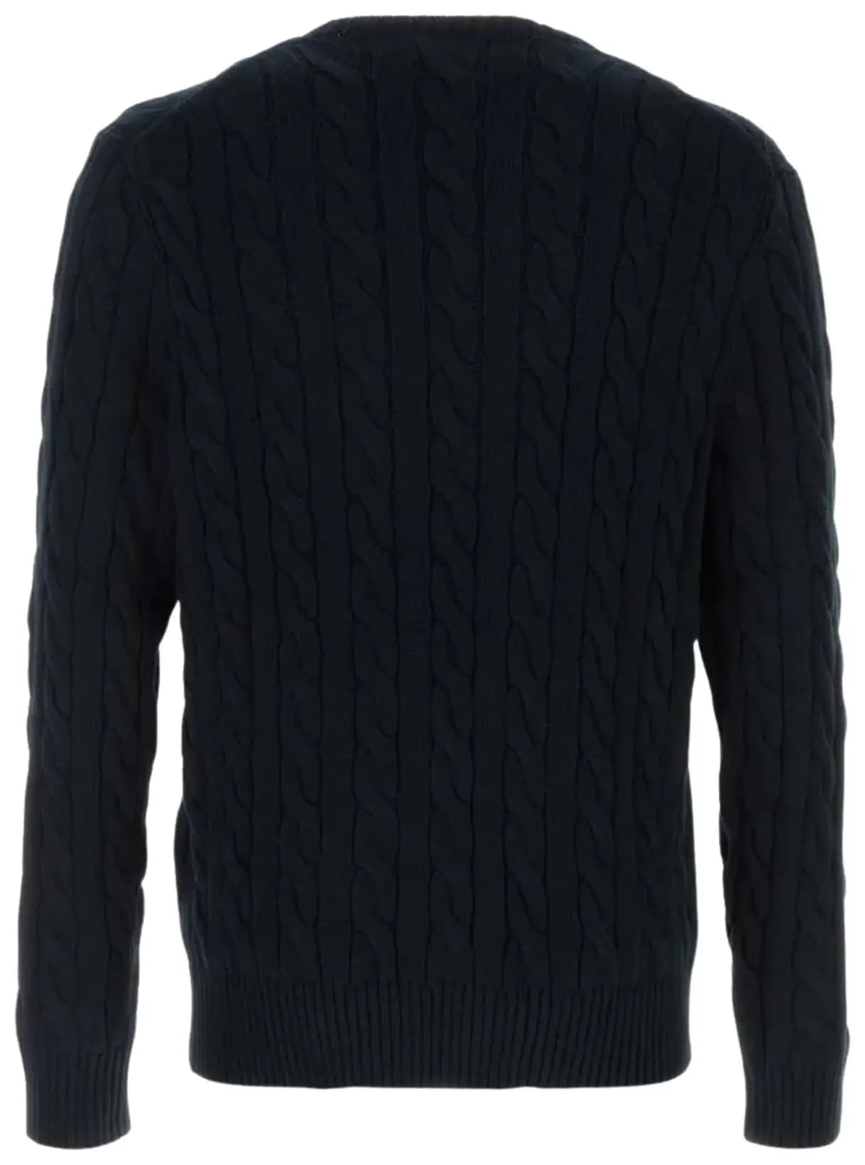 Polo Ralph Lauren Long-Sleeve Cable Knit Crewneck Sweater 'Hunter Navy' 2
