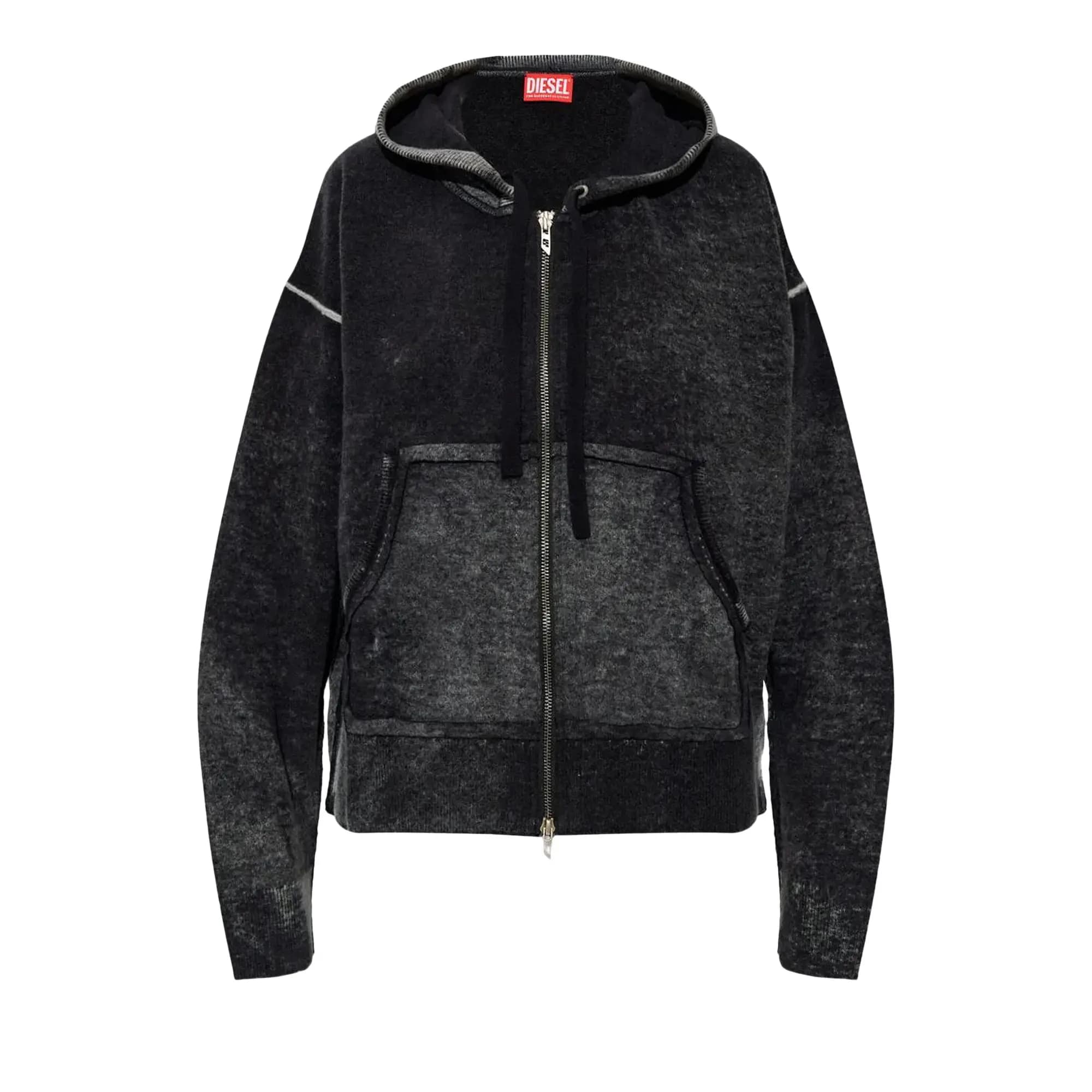 Diesel M-Hermine Zip-Up Hoodie 'Brown' by Diesel
