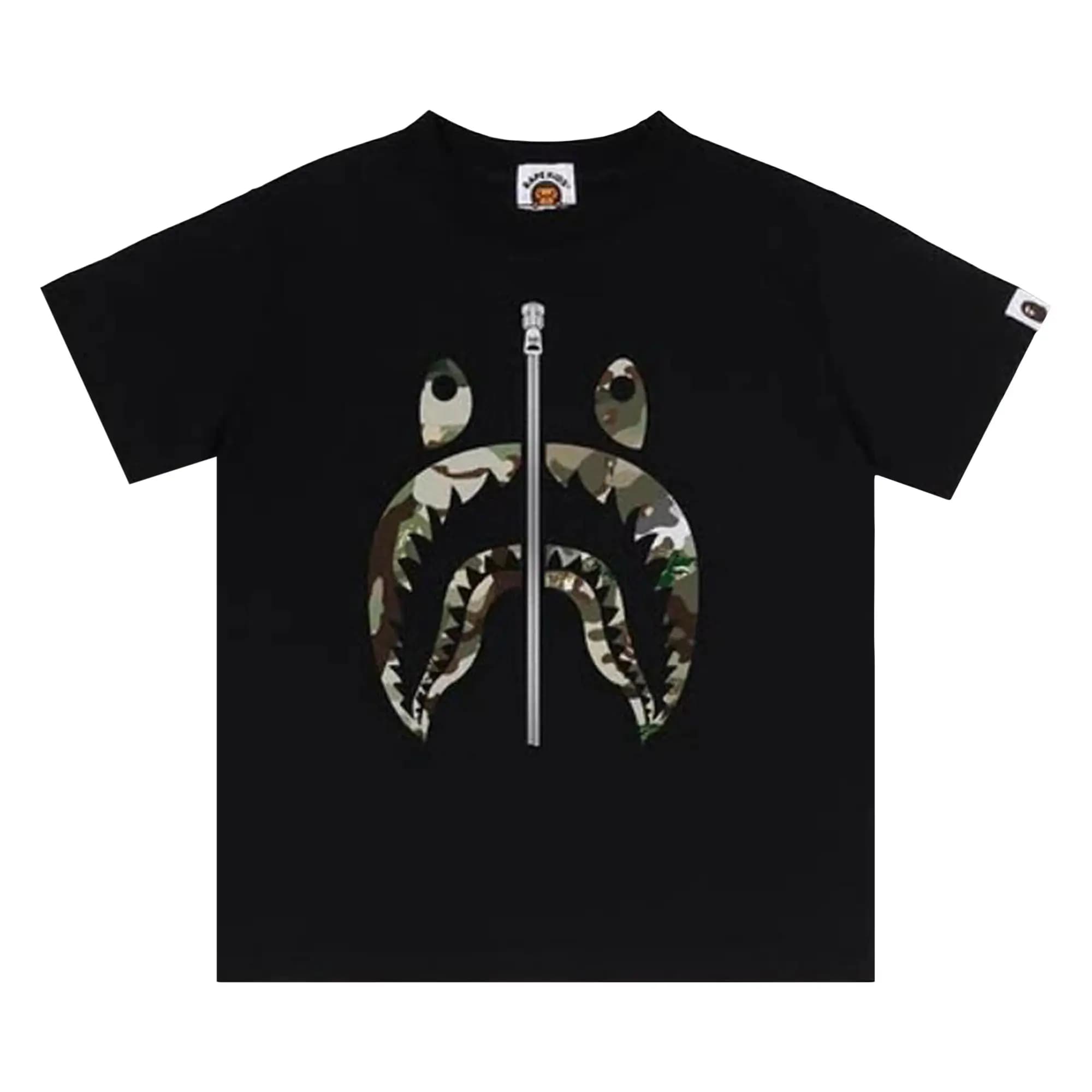 BAPE Hybrid Camo Shark Tee 'Black/Olive' by BAPE