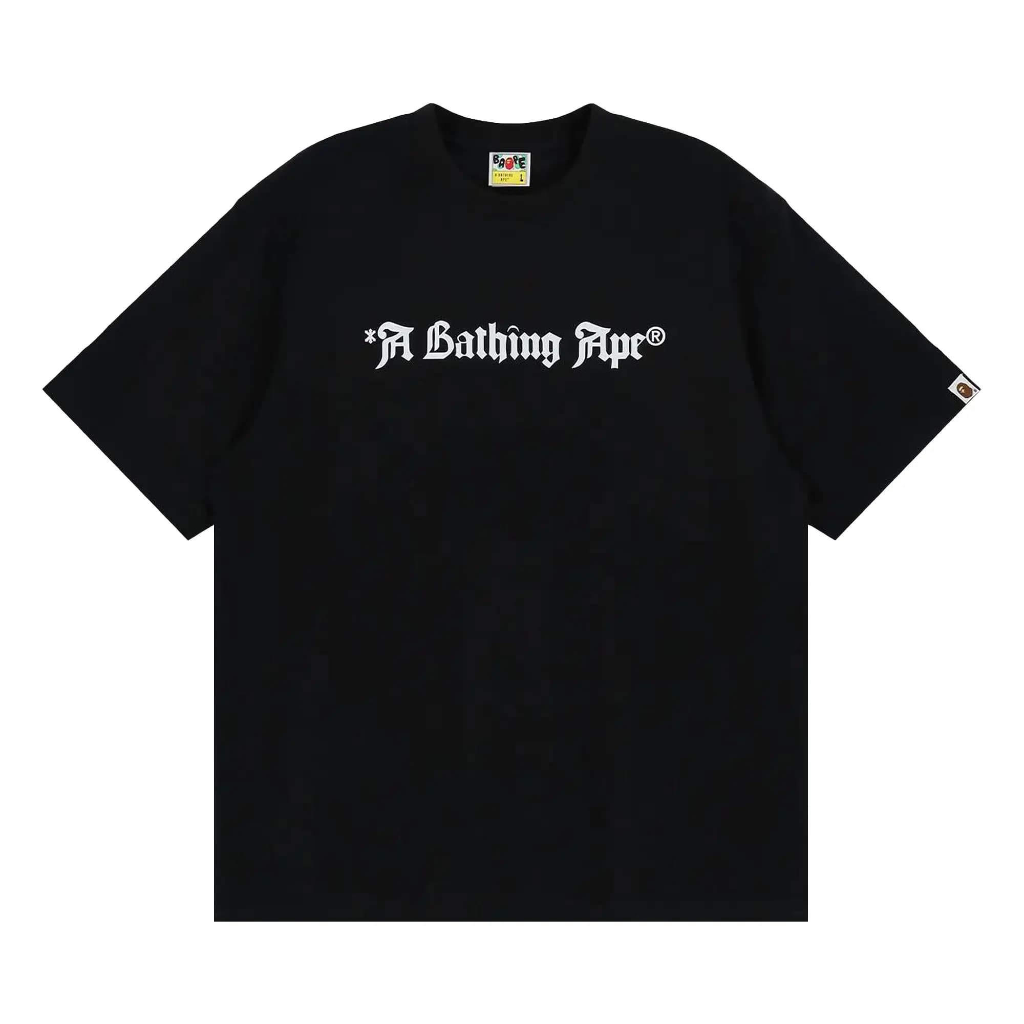 BAPE A Bathing Ape Logo Relaxed Fit Tee 'Black' by BAPE