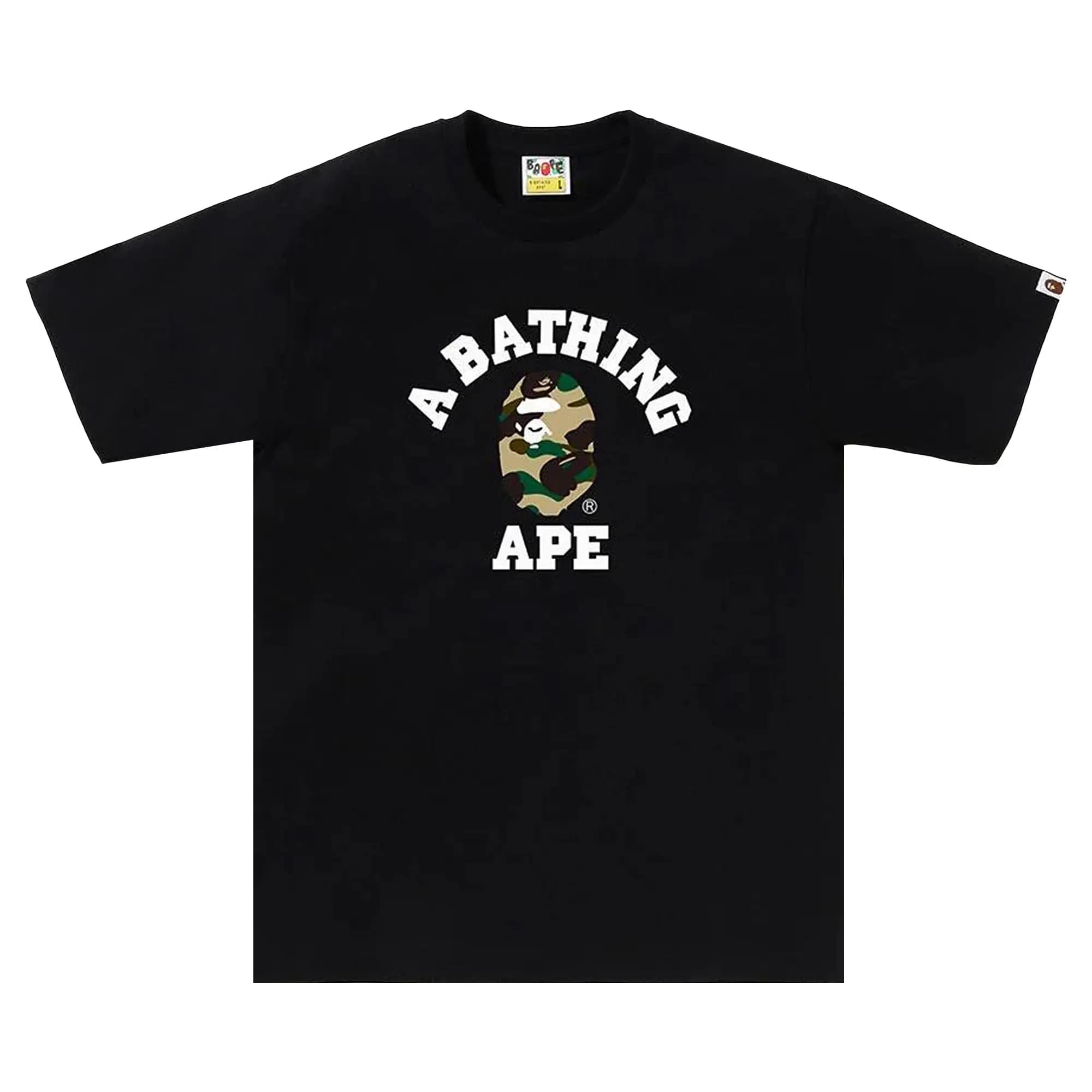 BAPE 1st Camo College Tee 'Black' by BAPE