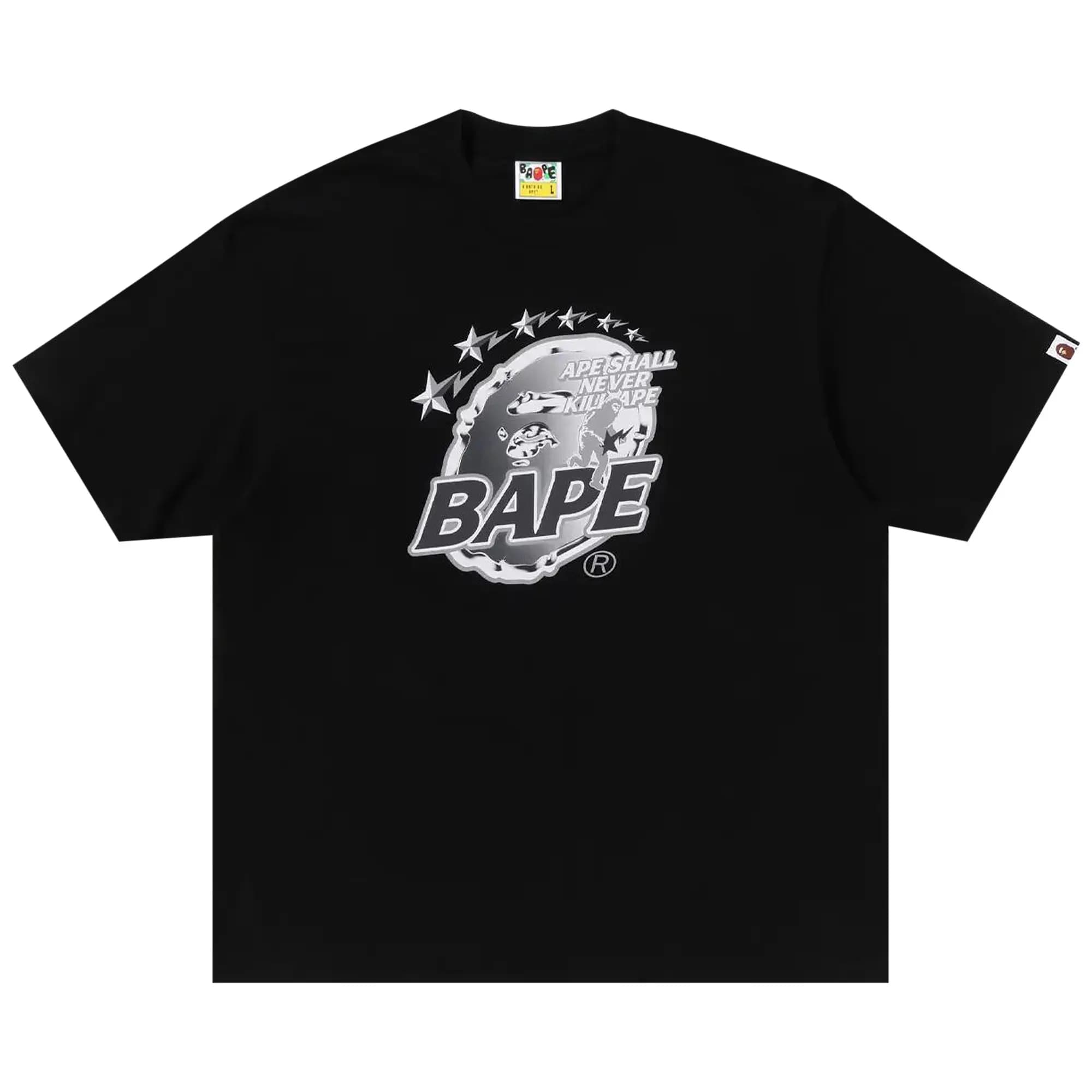 BAPE Metal Ape Head Relaxed Fit Tee 'Black' by BAPE