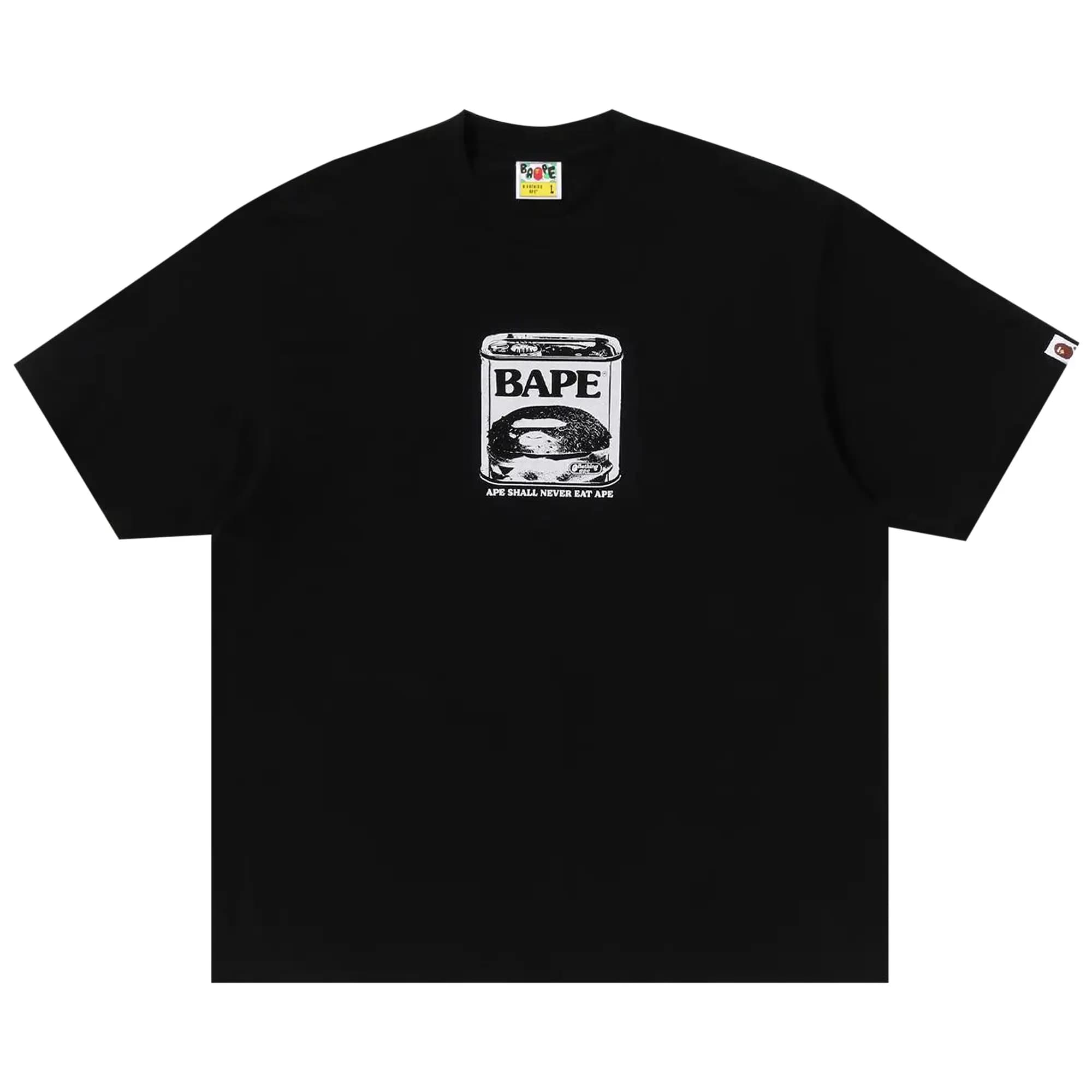 BAPE Can Food Logo Relaxed Fit Tee 'Black' by BAPE