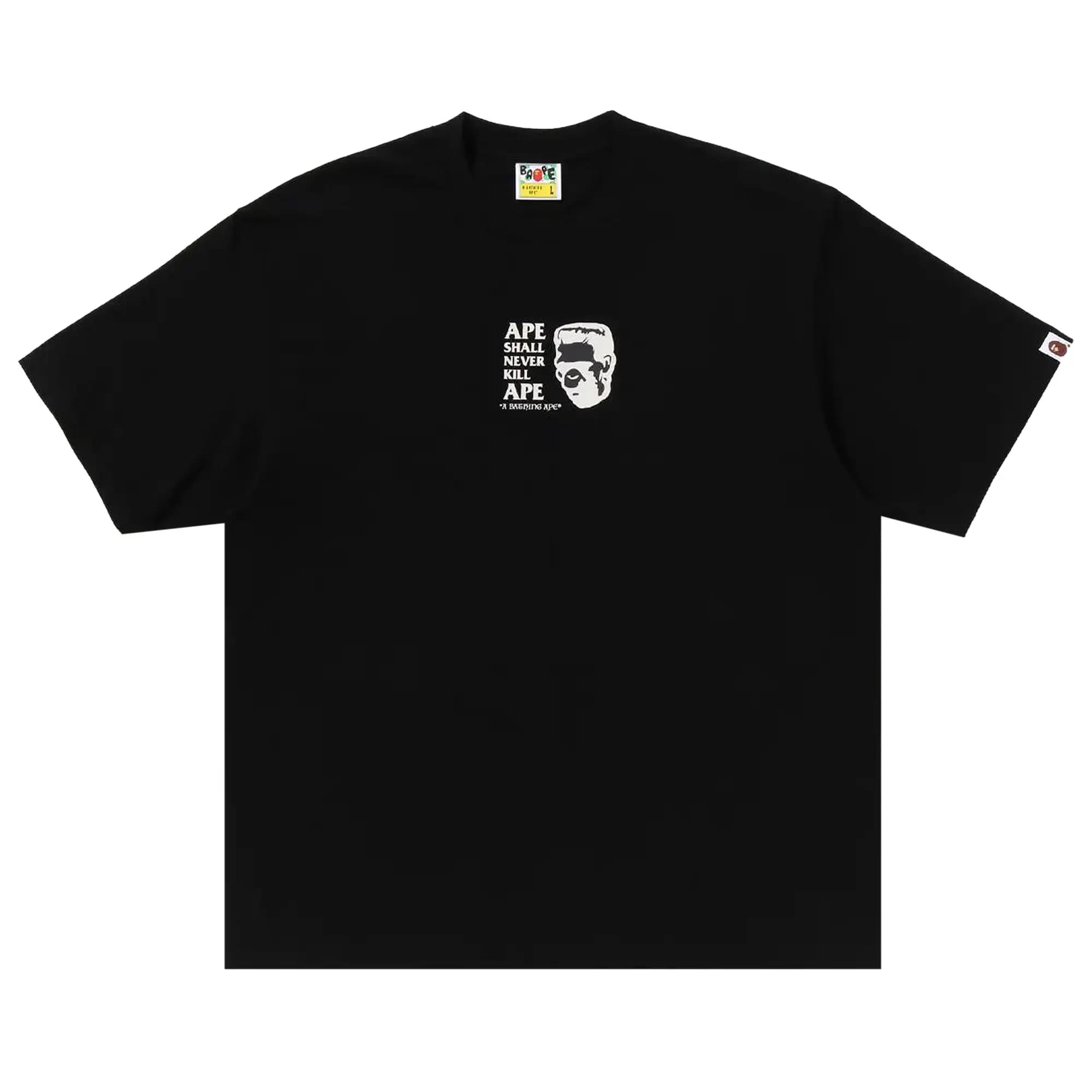 BAPE Frankenstein Logo Relaxed Fit Tee 'Black' by BAPE