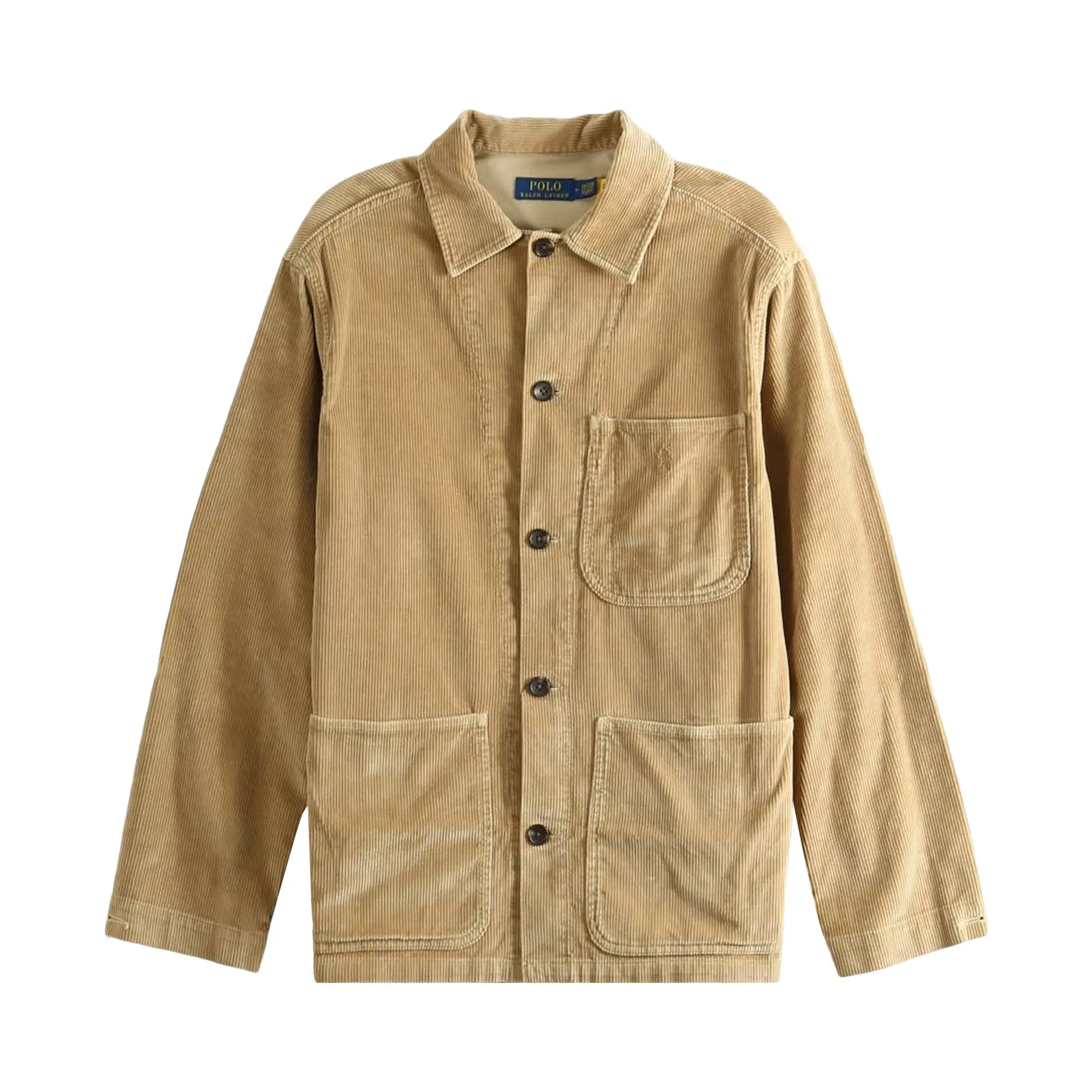 Polo Ralph Lauren Long Sleeve 10 Wale Corduroy Barton Overshirt L 'Classic Camel' by Polo Ralph Lauren
