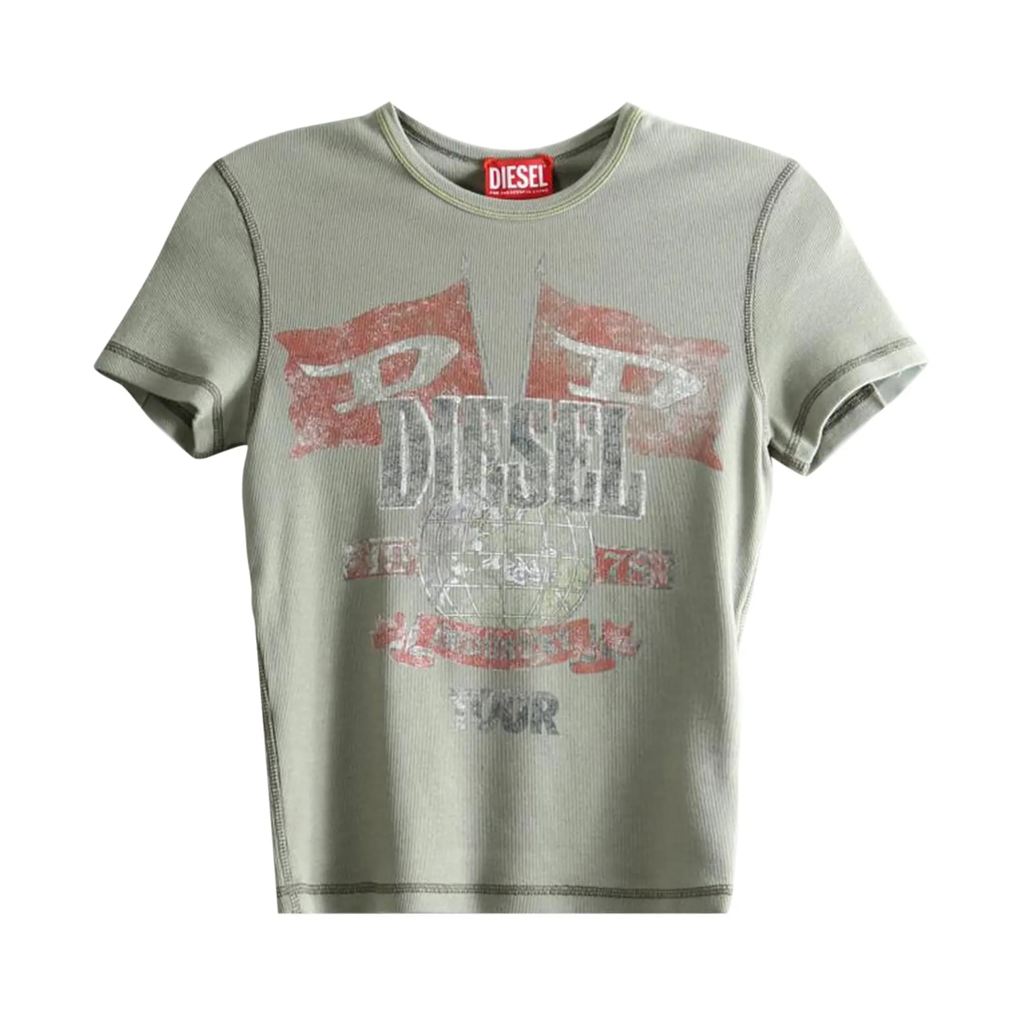 Diesel Marsy Rib T-Shirt 'Green' by Diesel