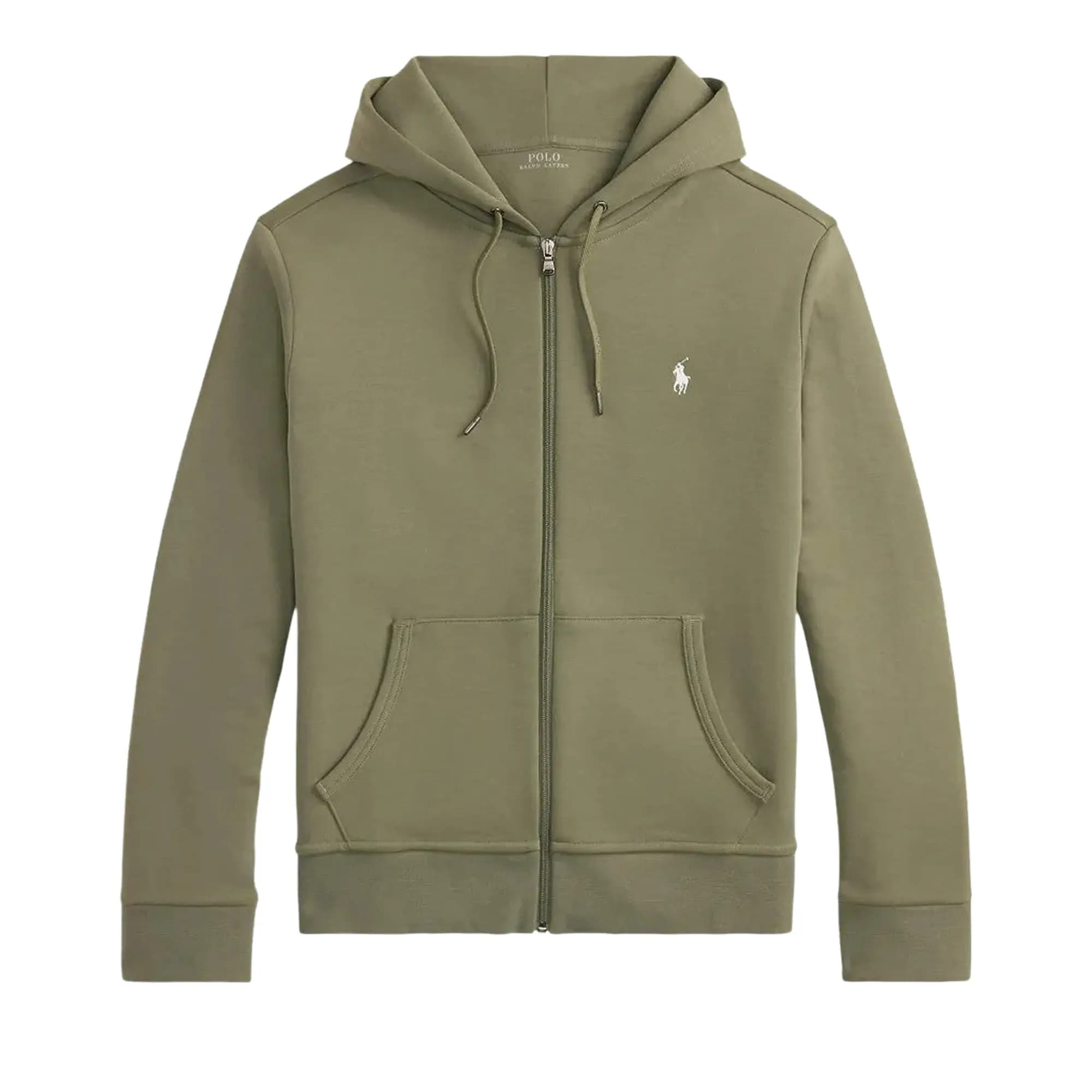 Polo Ralph Lauren Long Sleeve Double Knit Tech Full Zip Hooded Sweatshirt 'Cruise Olive' by Polo Ralph Lauren