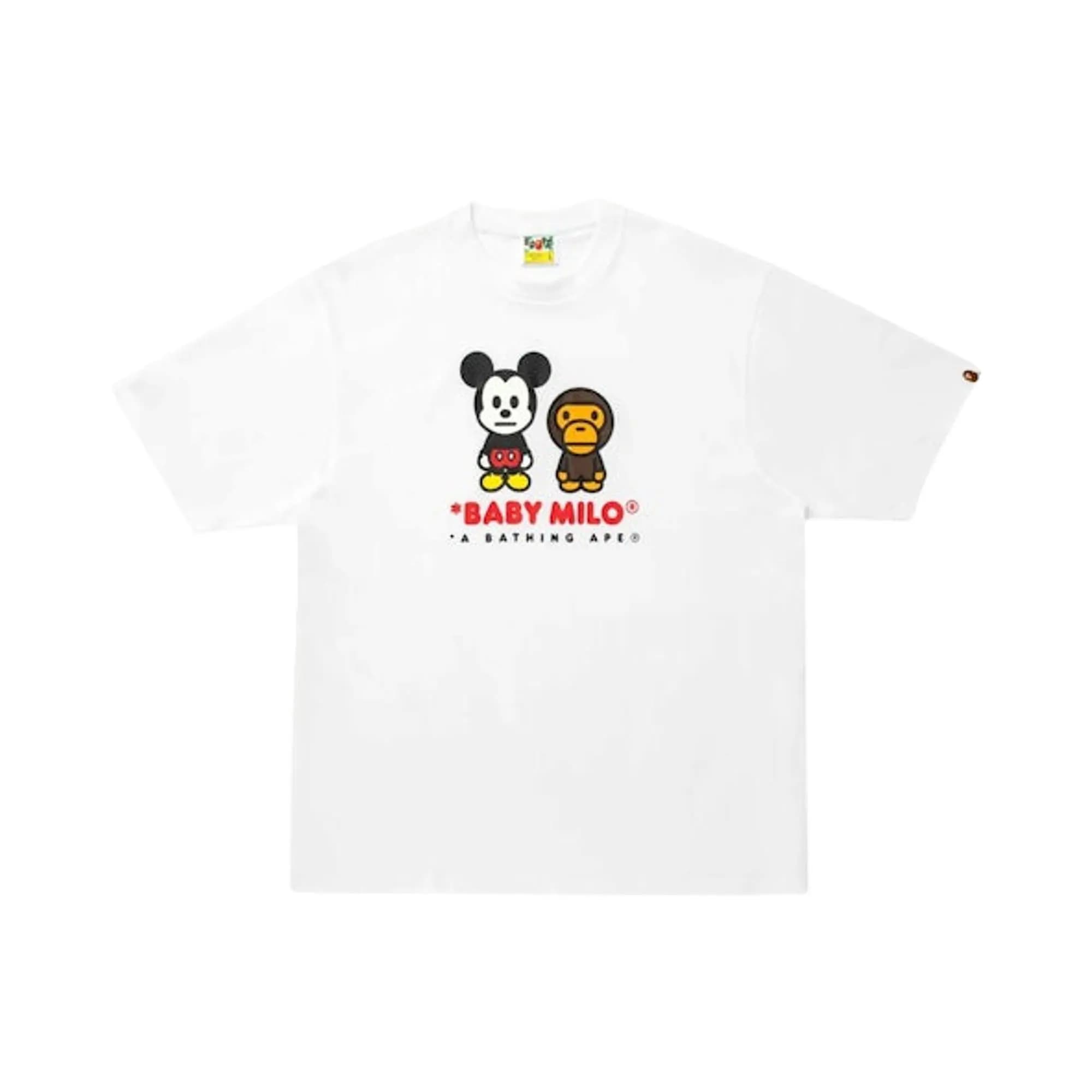 BAPE X Disney Mickey Mouse Milo Relaxed Fit Tee 'White' by BAPE
