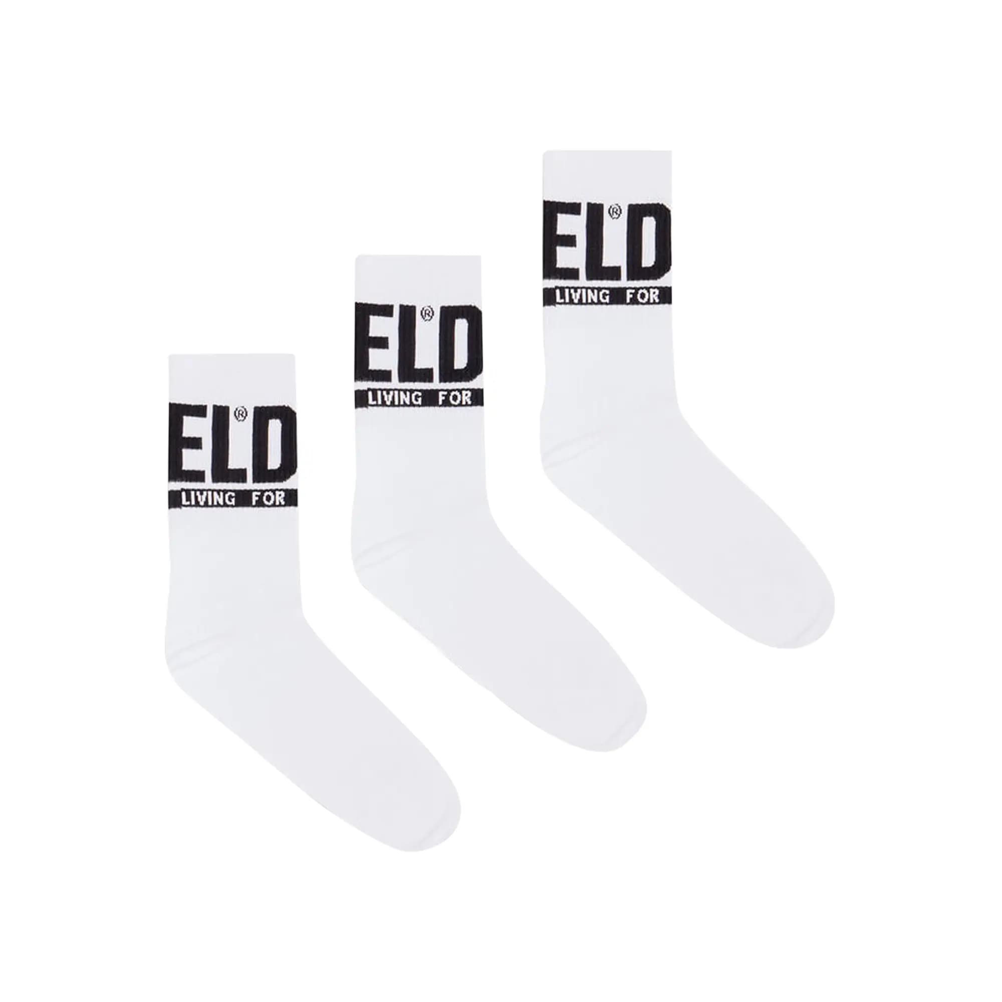 Diesel SKM Ray 3 Pack Socks 'White' by Diesel