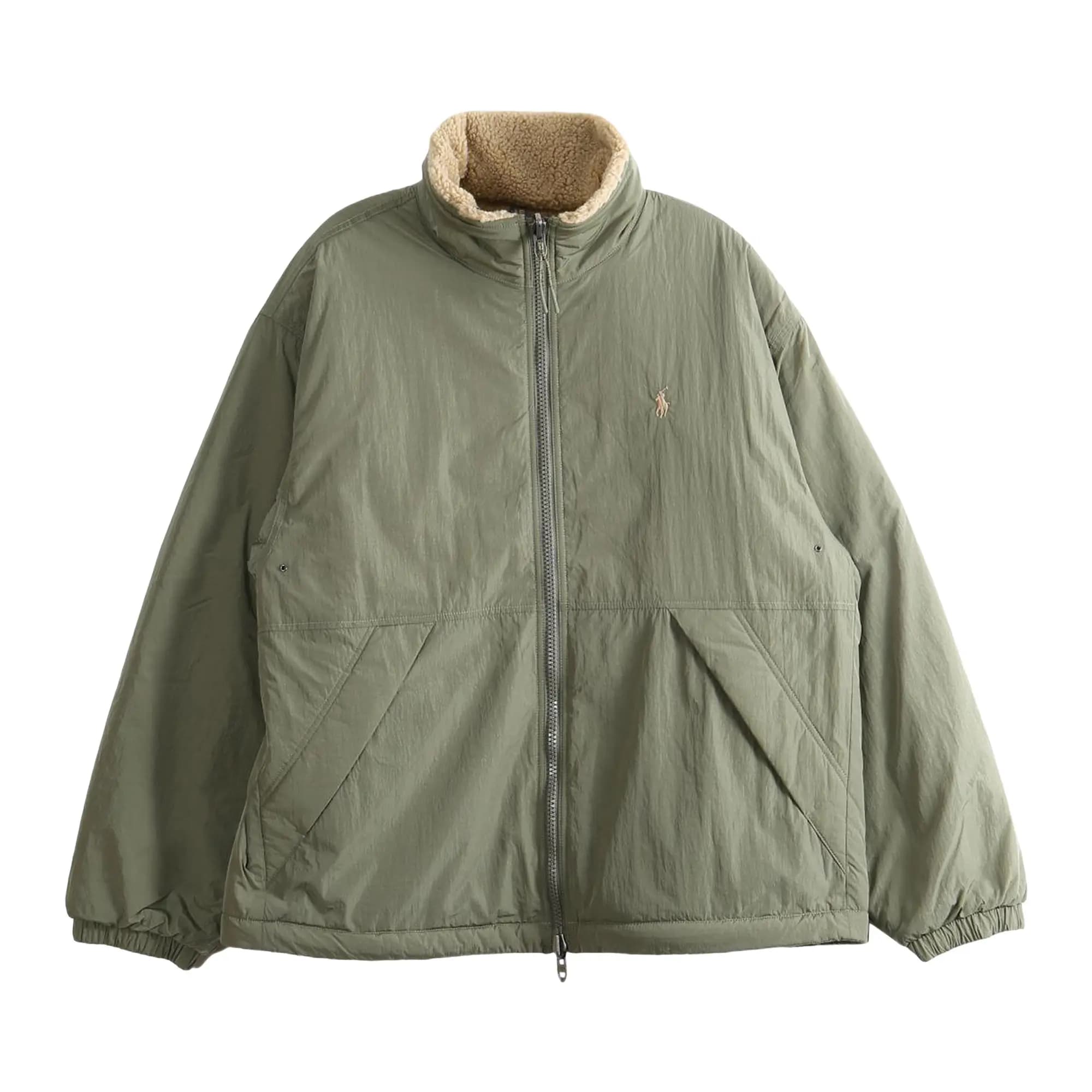 Polo Ralph Lauren Nylon Rivershore Reversible Jacket 'Olive/Desert Khaki' by Polo Ralph Lauren