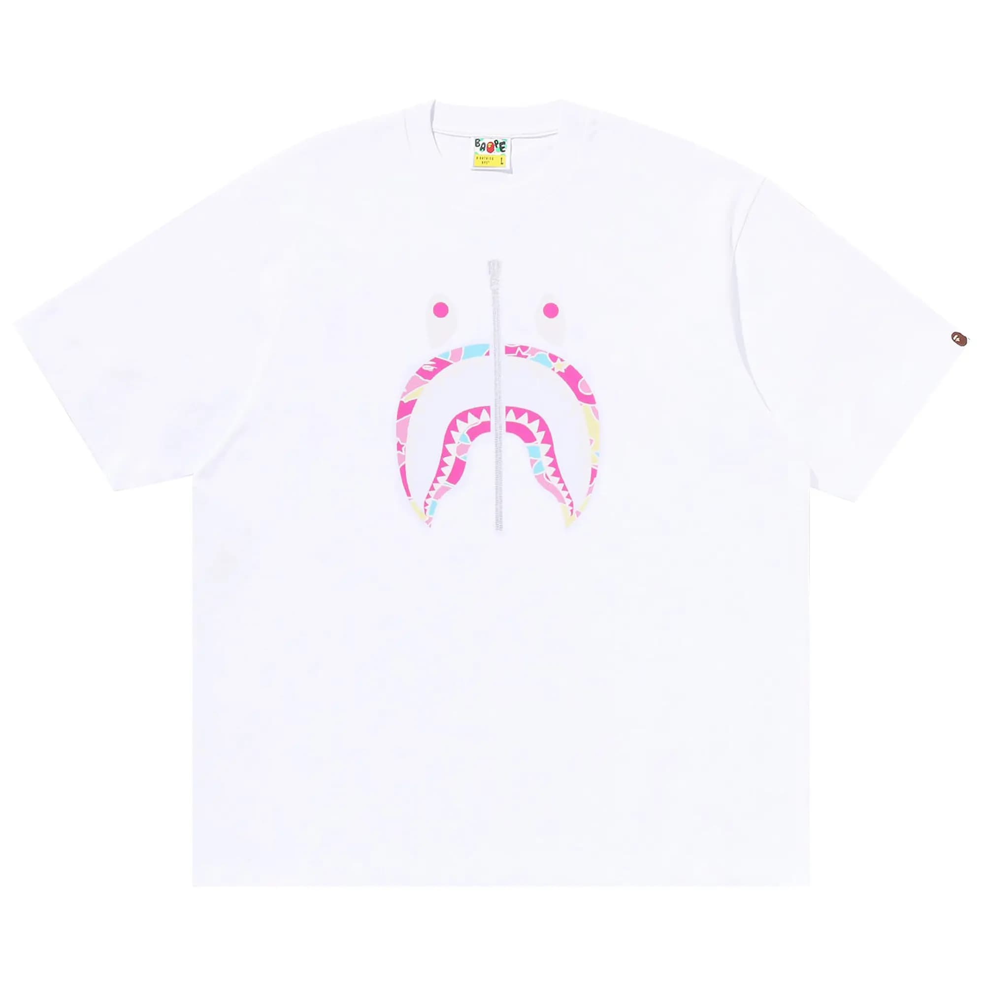 BAPE Sta Camo Shark Face Relaxed Fit Tee 'White' by BAPE