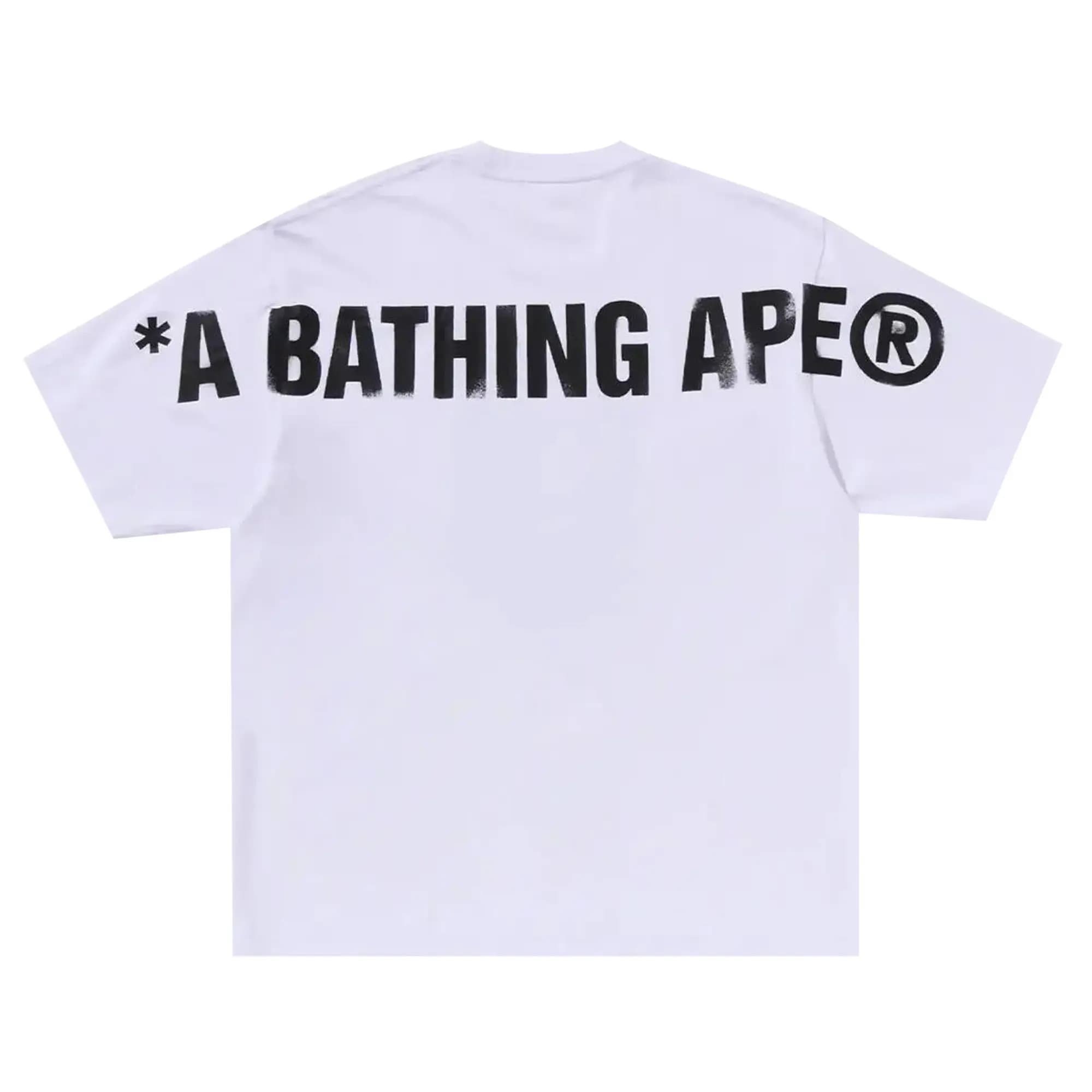 BAPE Spray Print Ape Head Relaxed Fit Tee #2 'White' 2