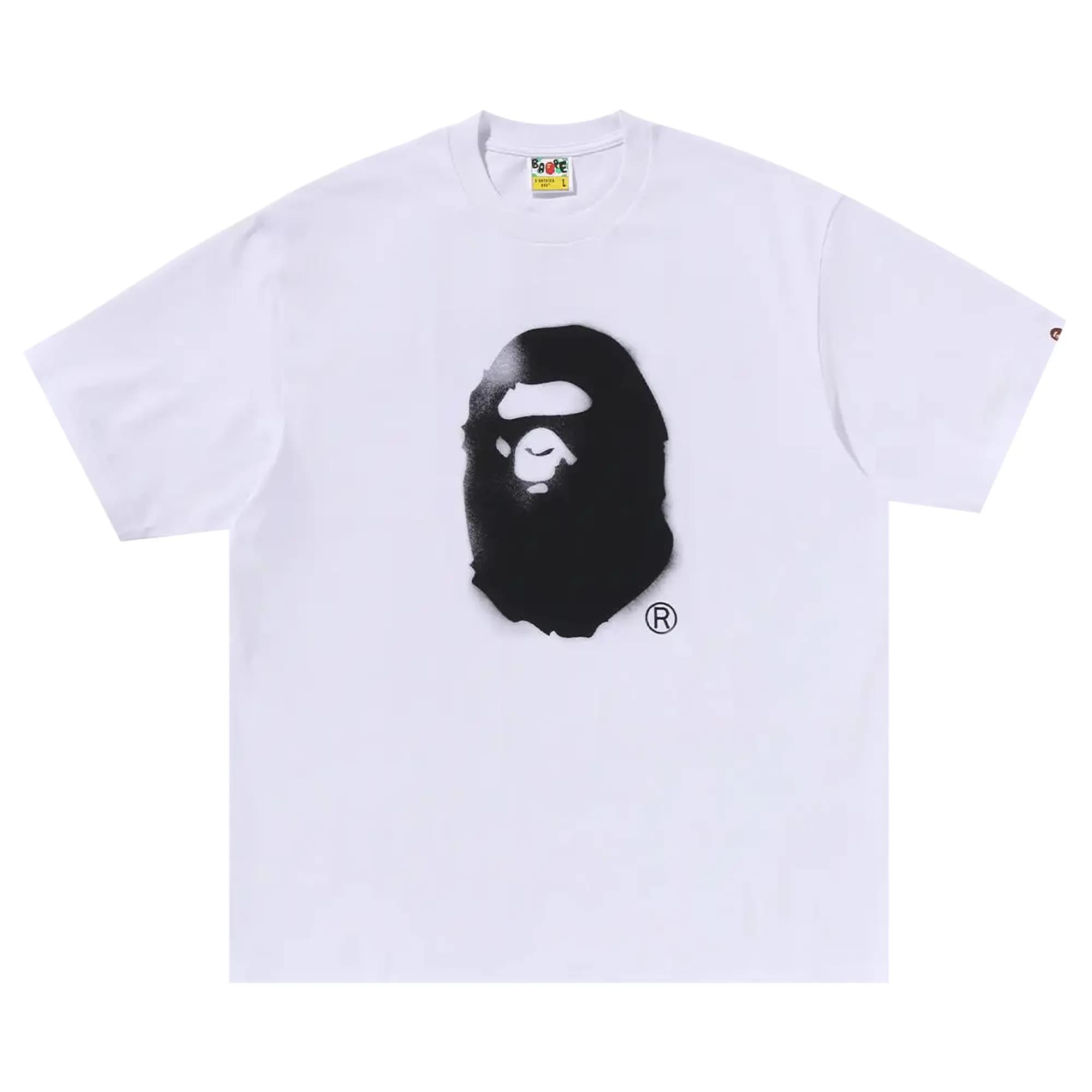 BAPE Spray Print Ape Head Relaxed Fit Tee #2 'White' by BAPE