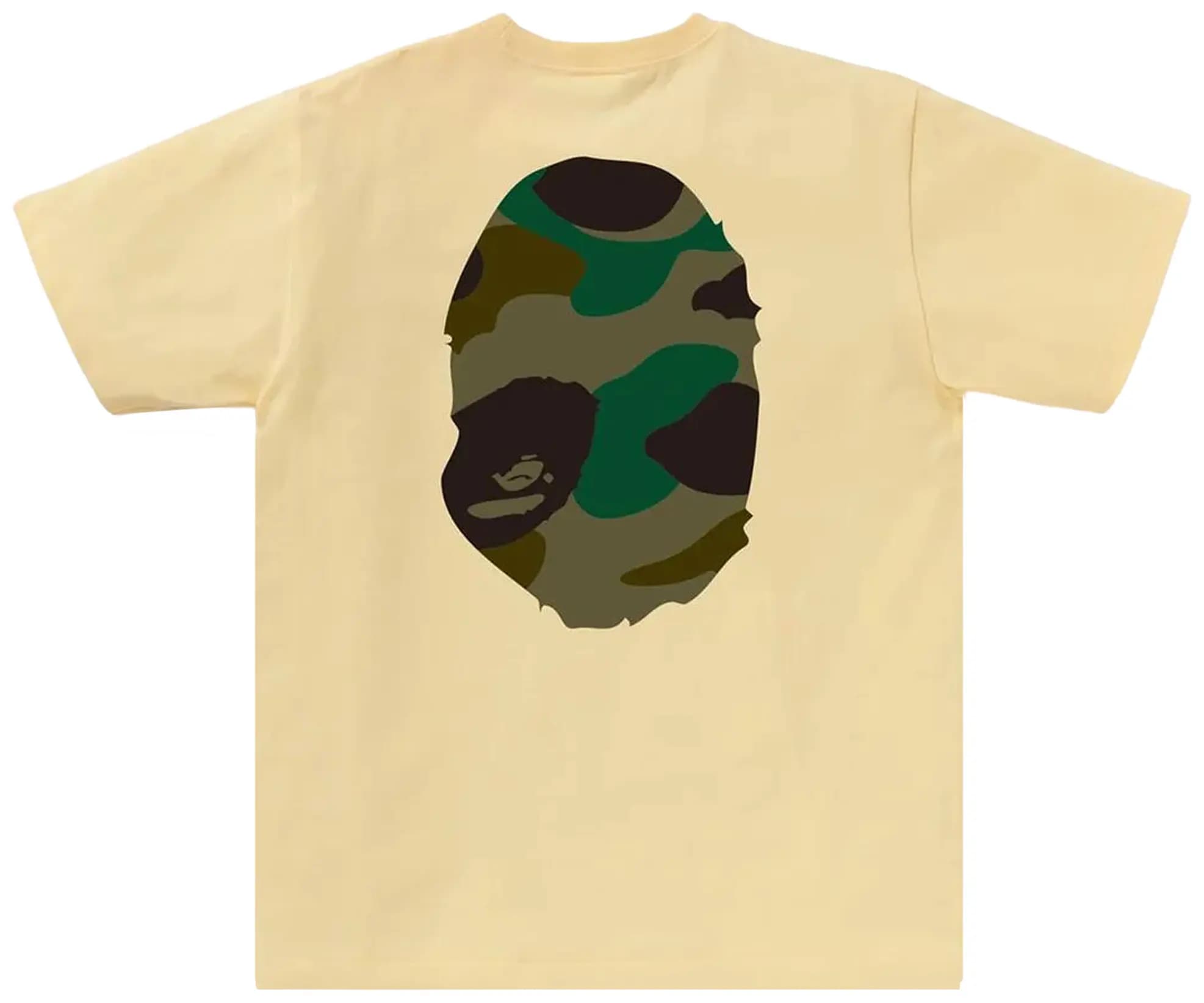 BAPE Giant 1st Camo Big Ape Head Tee 'Yellow' 2