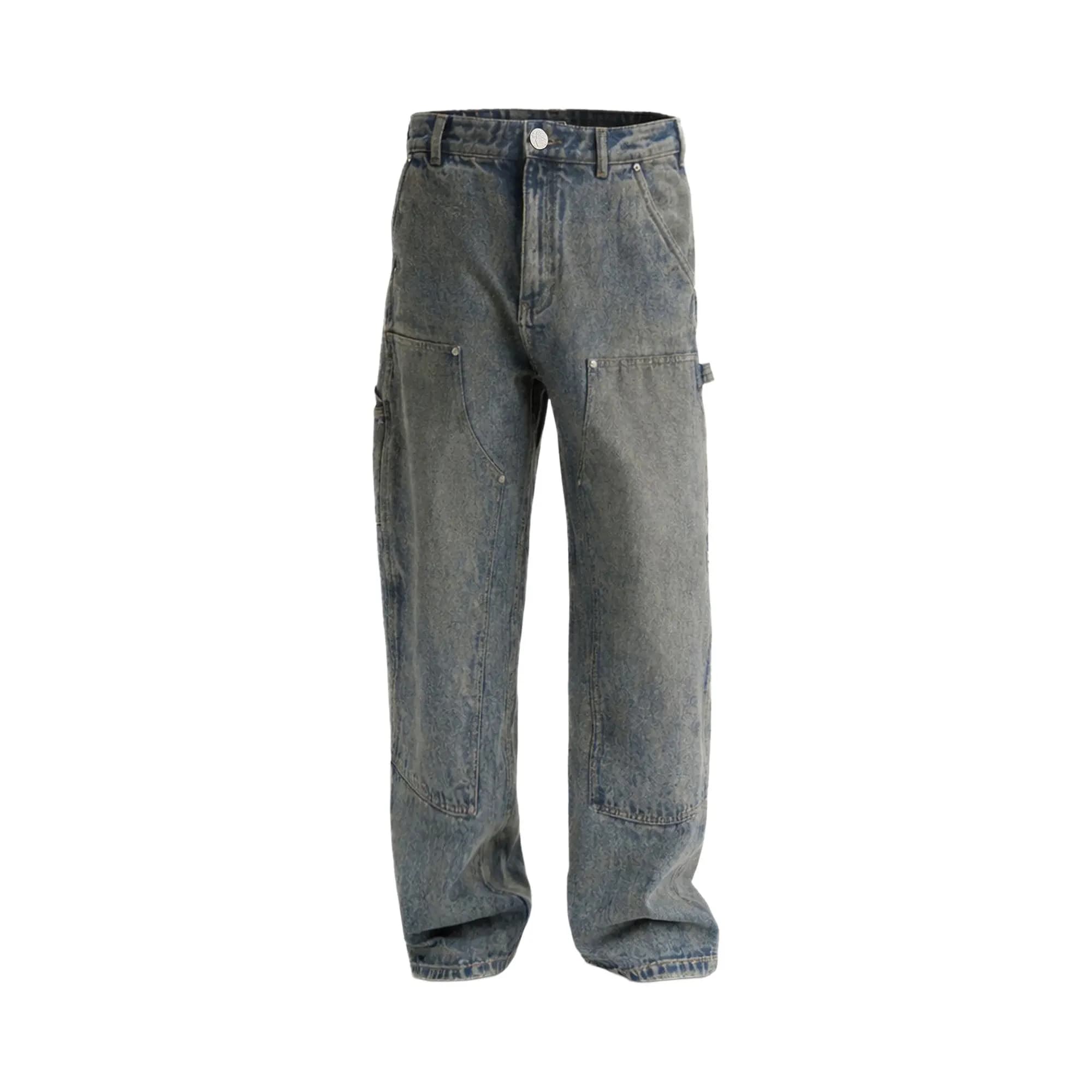 Hellstar Dirty Wash Carpenter Jeans 'Blue' by Hellstar