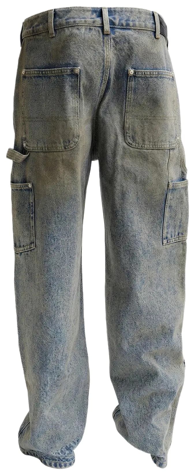 Hellstar Dirty Wash Carpenter Jeans 'Blue' 2