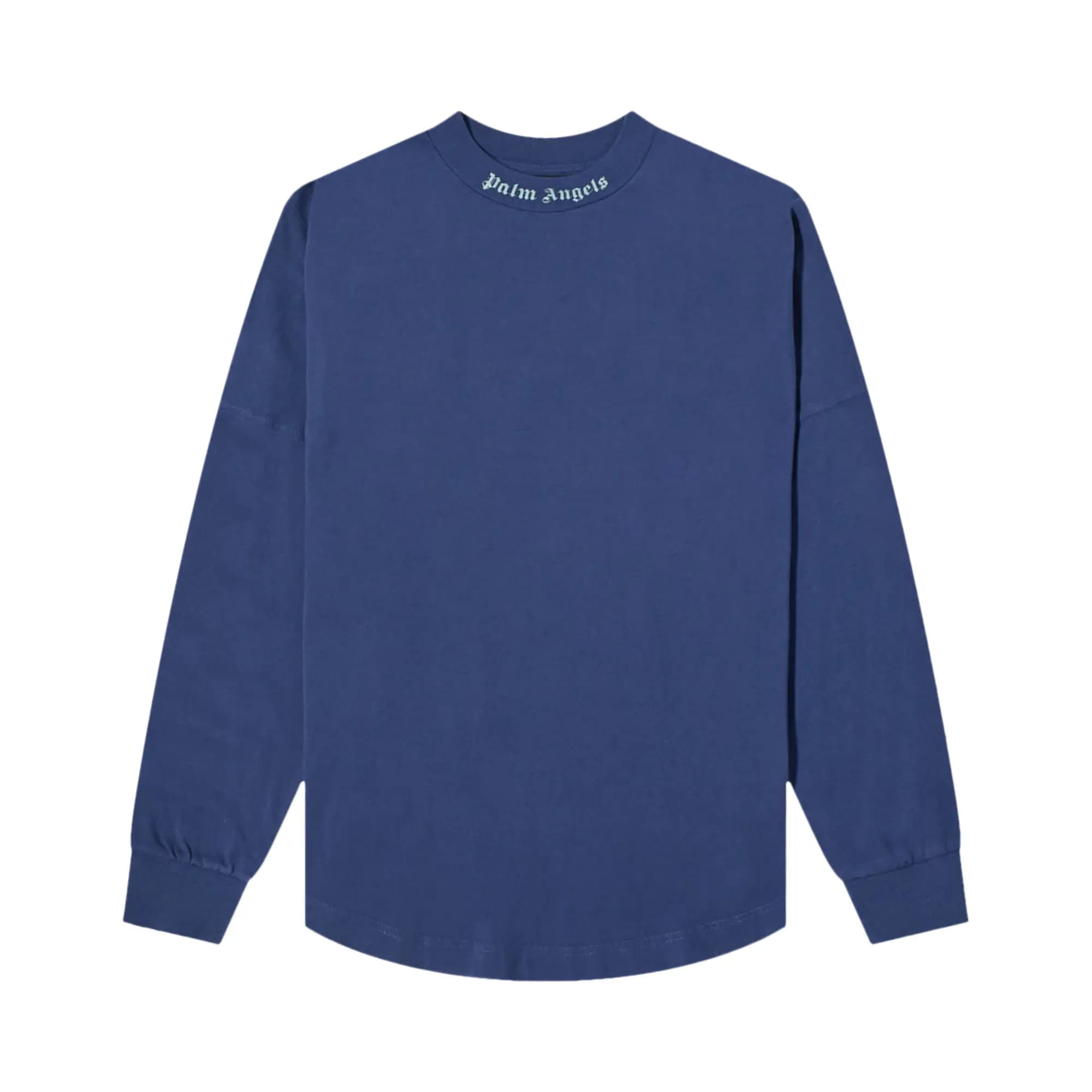 Palm Angels Classic Logo Over Long-Sleeve Tee 'Blue Iridescent' by Palm Angels