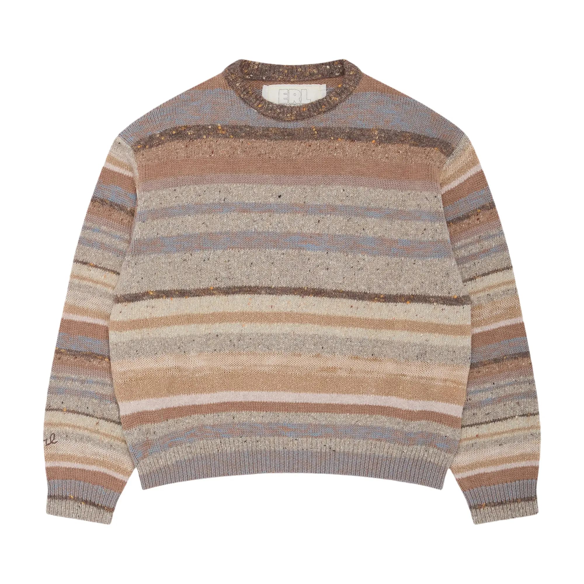 ERL Striped Crewneck Sweater Knit 'Brown' by ERL