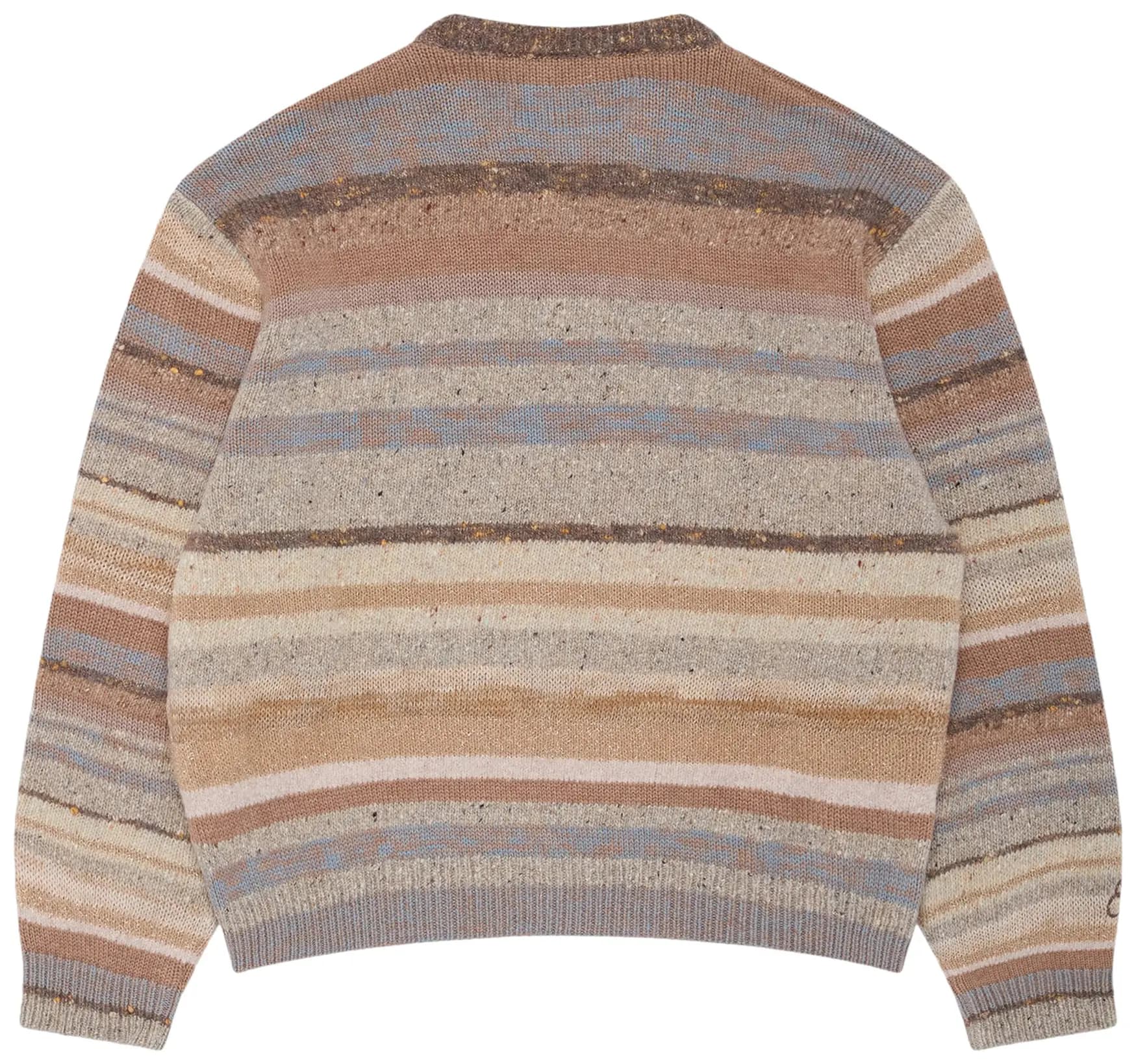 ERL Striped Crewneck Sweater Knit 'Brown' 2