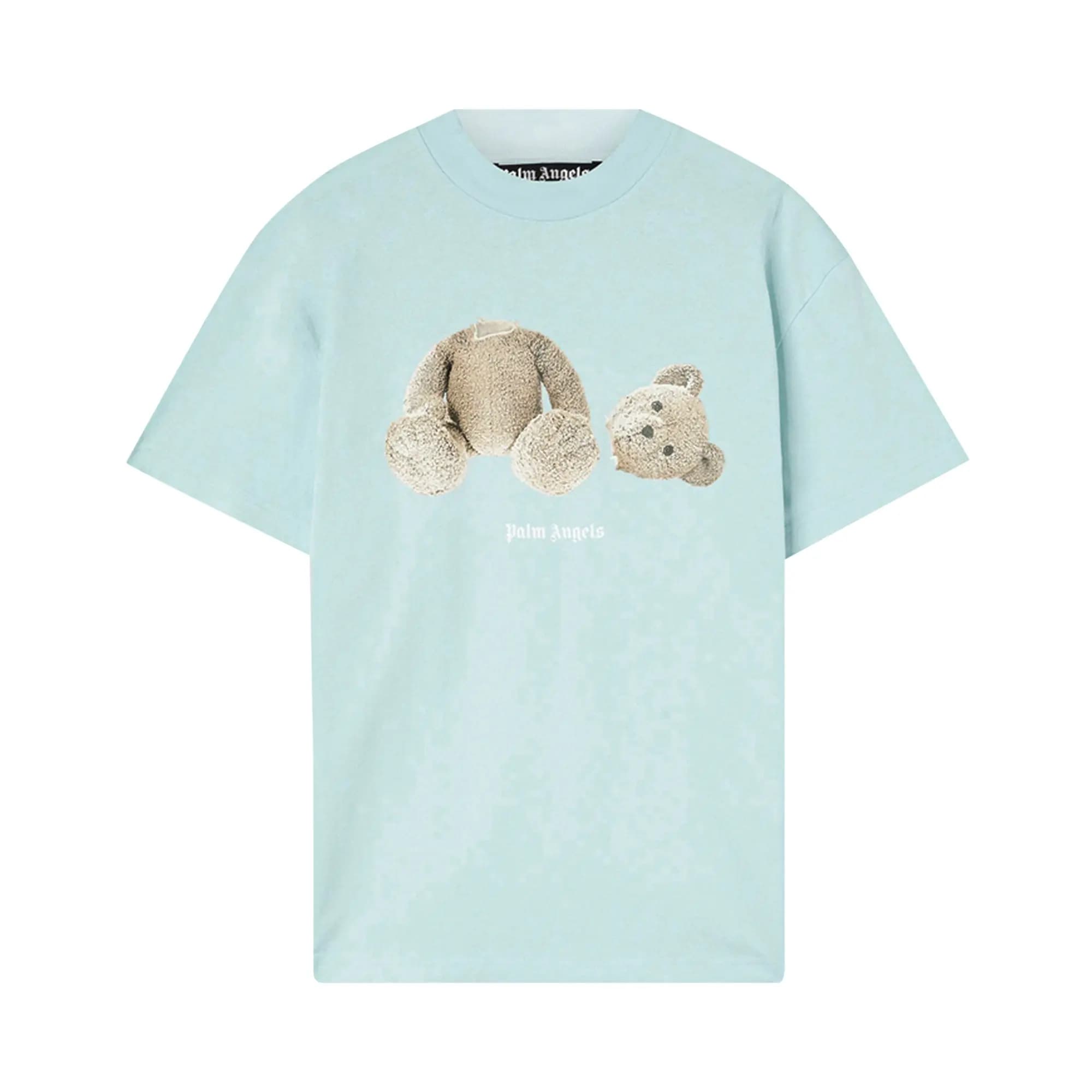 Palm Angels PA Bear Classic Tee 'Light Blue/Brown' by Palm Angels