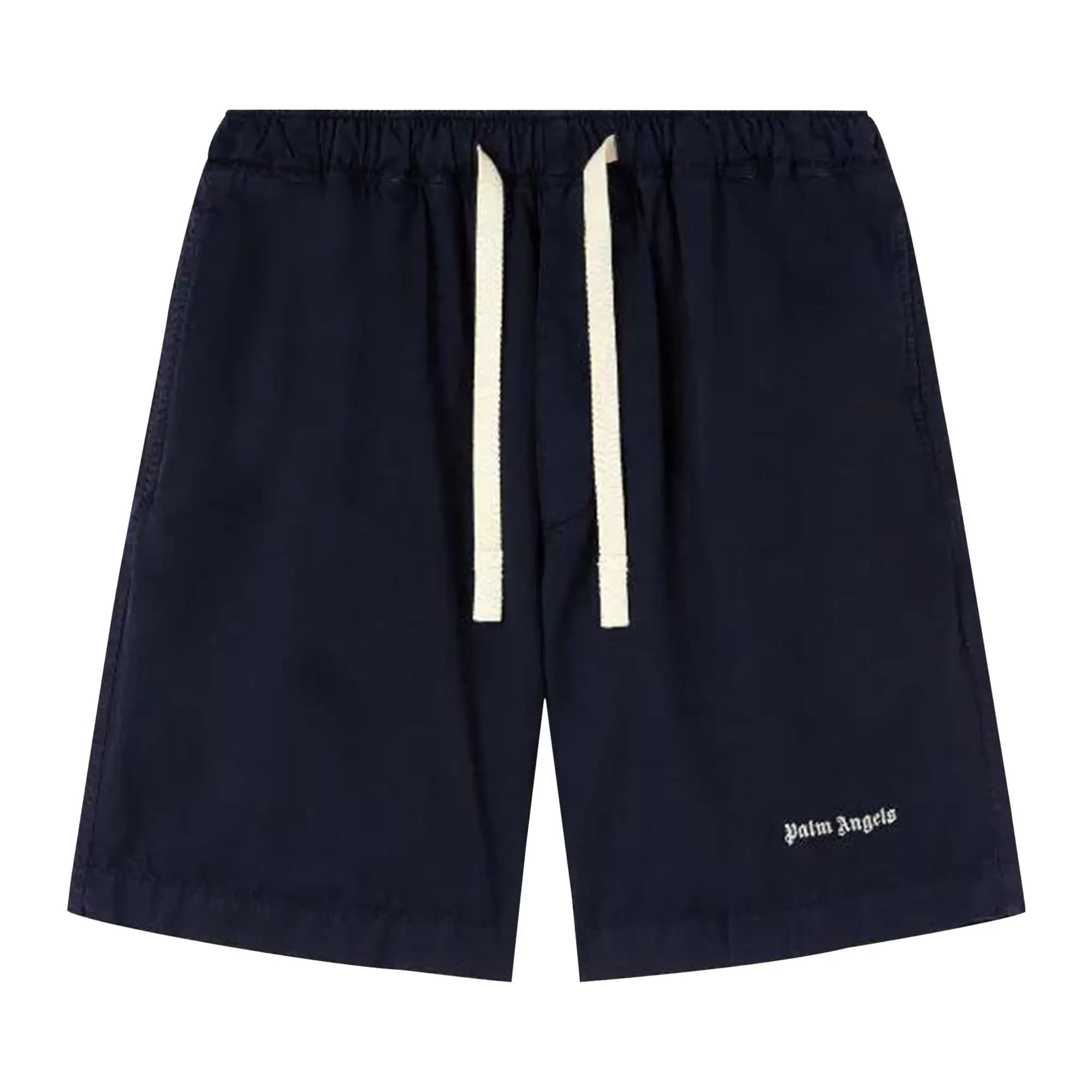 Palm Angels Classic Logo Bermuda 'Navy Blue/Off White' by Palm Angels