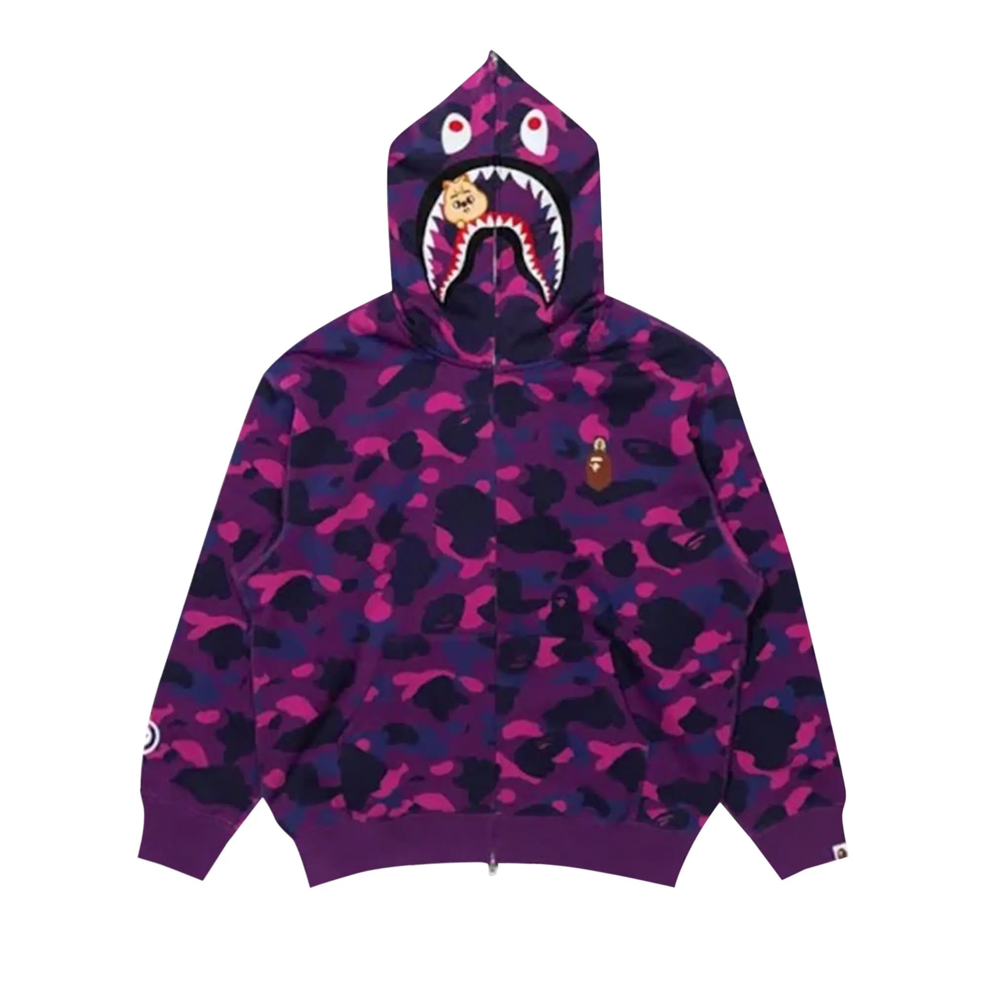 BAPE x Stray Kids Han Shark Full Zip Hoodie 'Purple' by BAPE