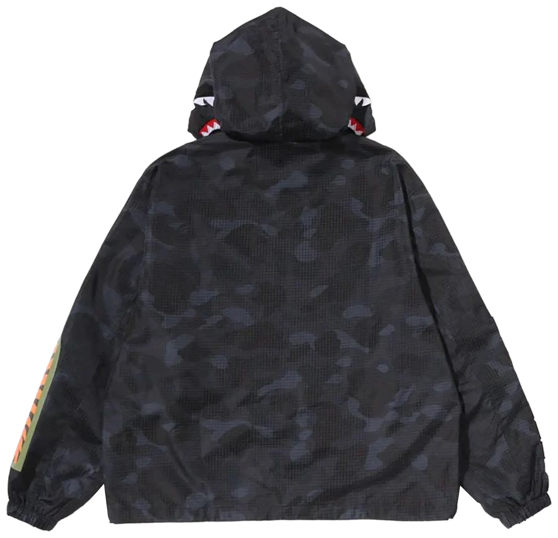 BAPE Color Camo Reflective Ripstop Shark Full Zip Jacket 'Black' 2