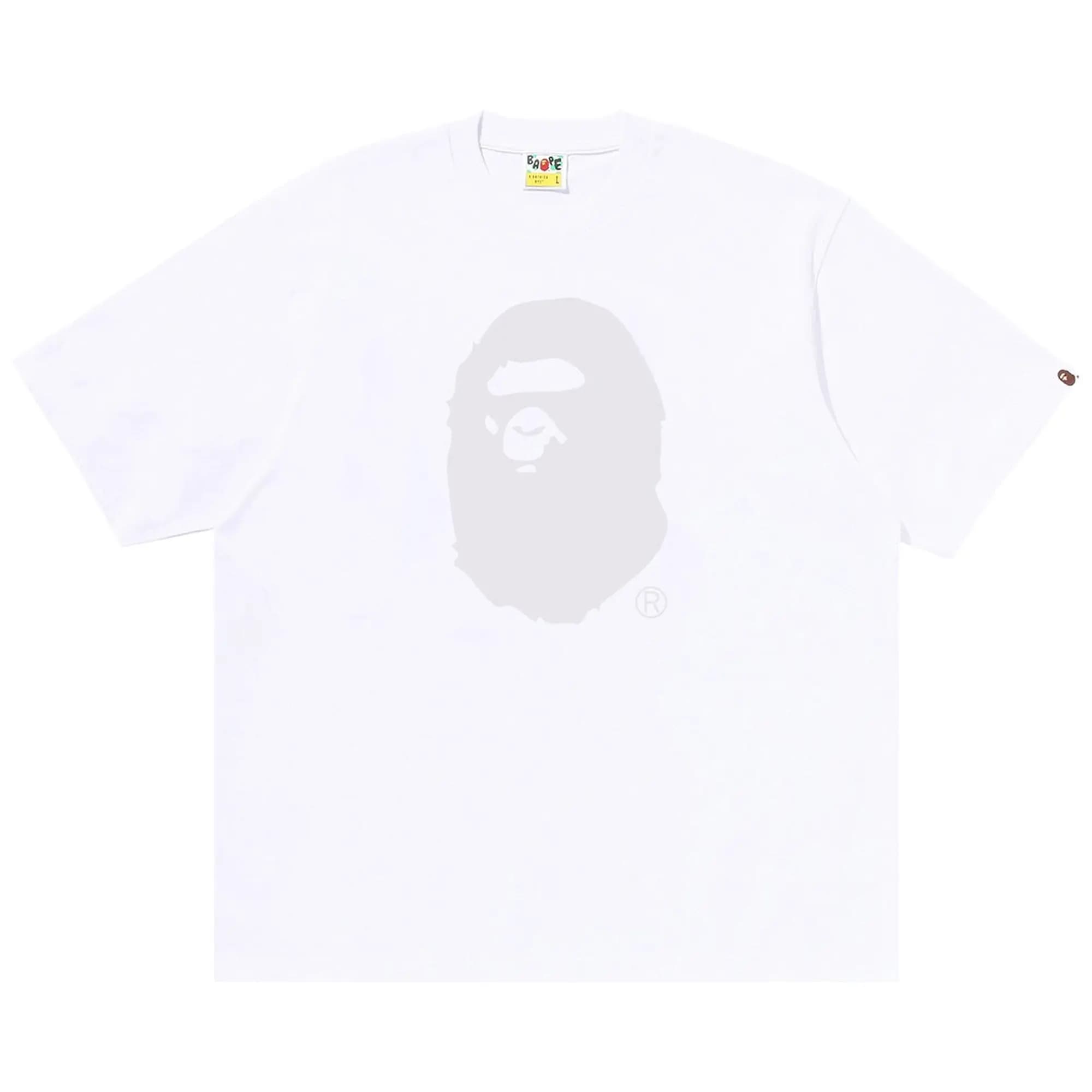 BAPE Tonal Ape Head Relaxed Fit Tee 'White' by BAPE