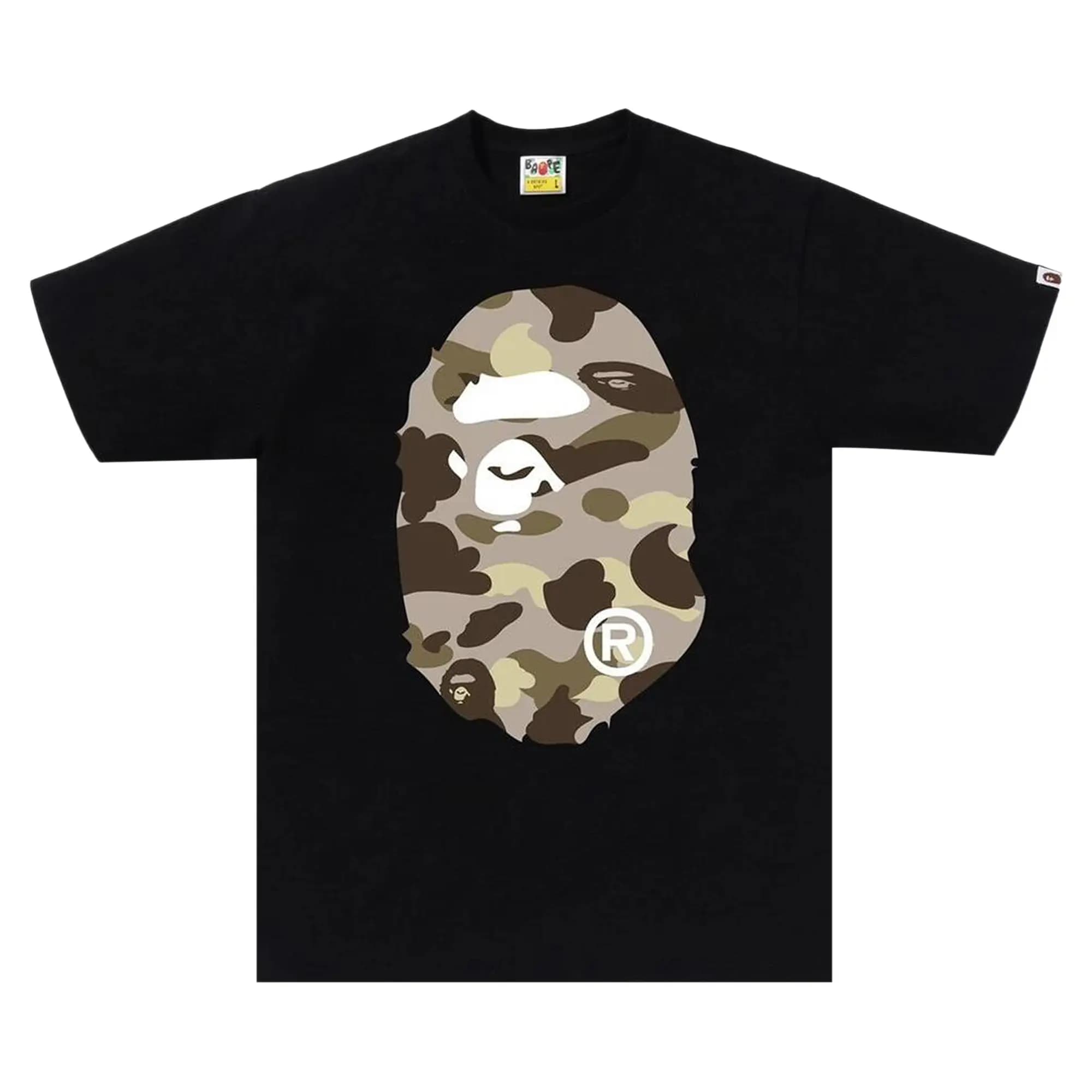 BAPE Color Camo Big Ape Head Tee 'Black/Brown' by BAPE