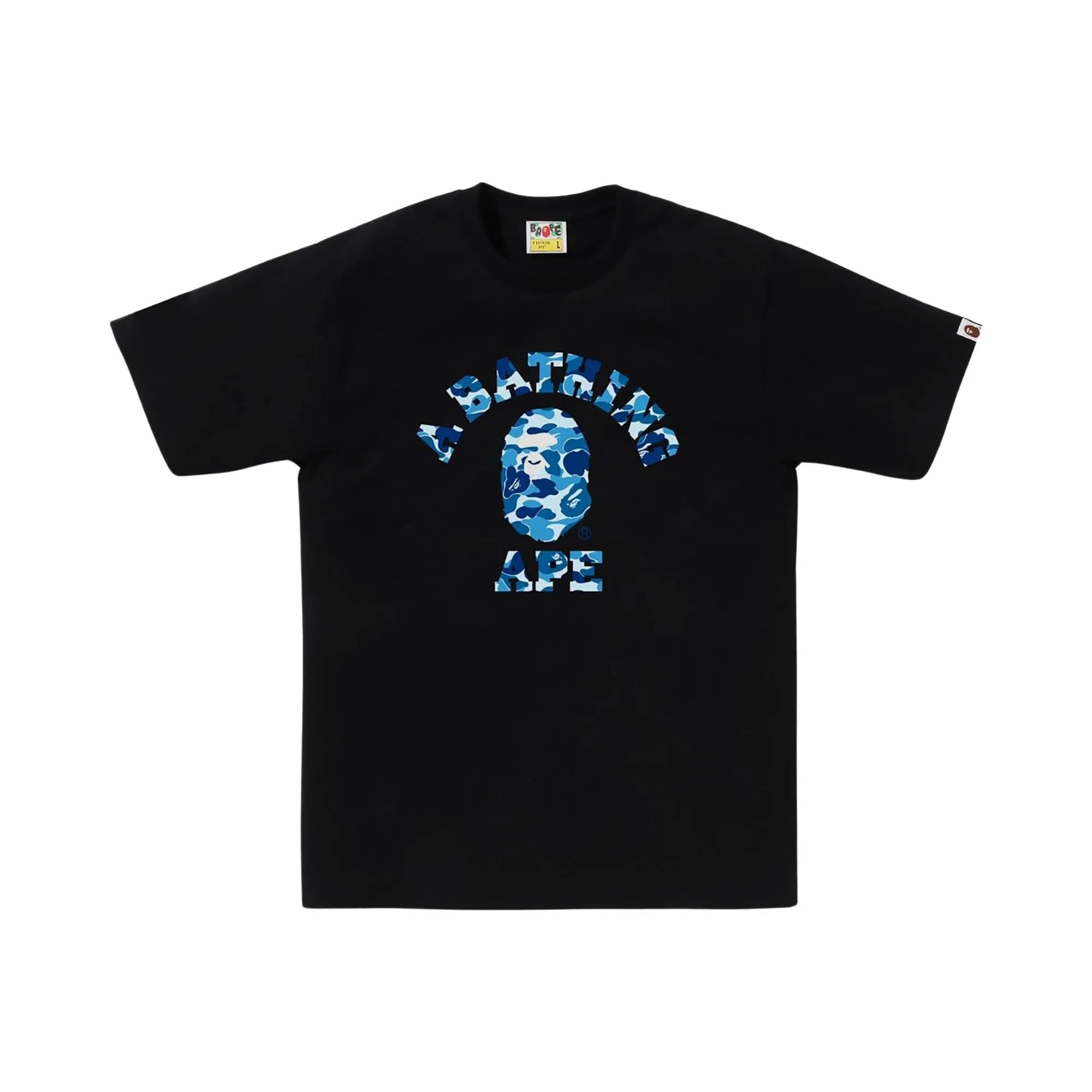 BAPE Abc Camo College Tee 'Black/Blue' by BAPE