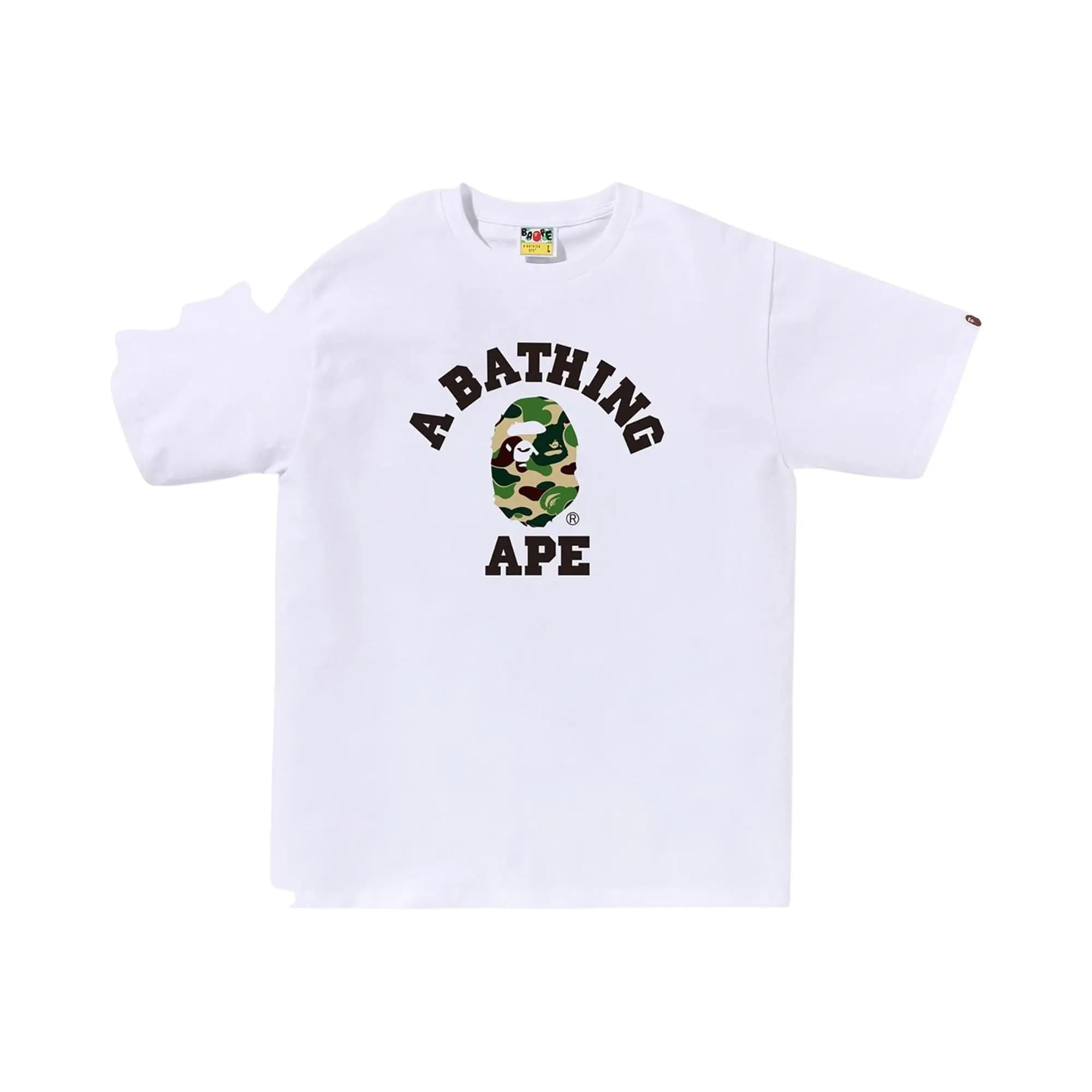BAPE Abc Camo College Tee 'Whitexgreen' by BAPE