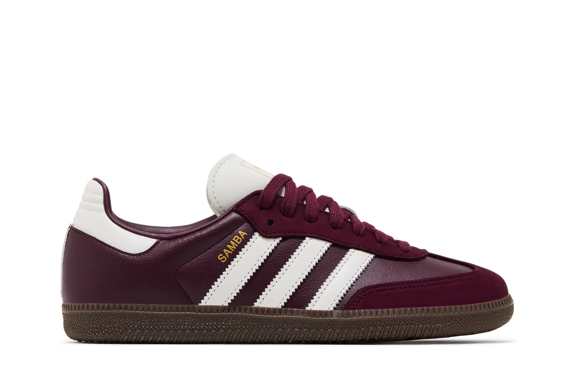 adidas Wmns Samba OG 'Maroon Off White Gum' by Adidas