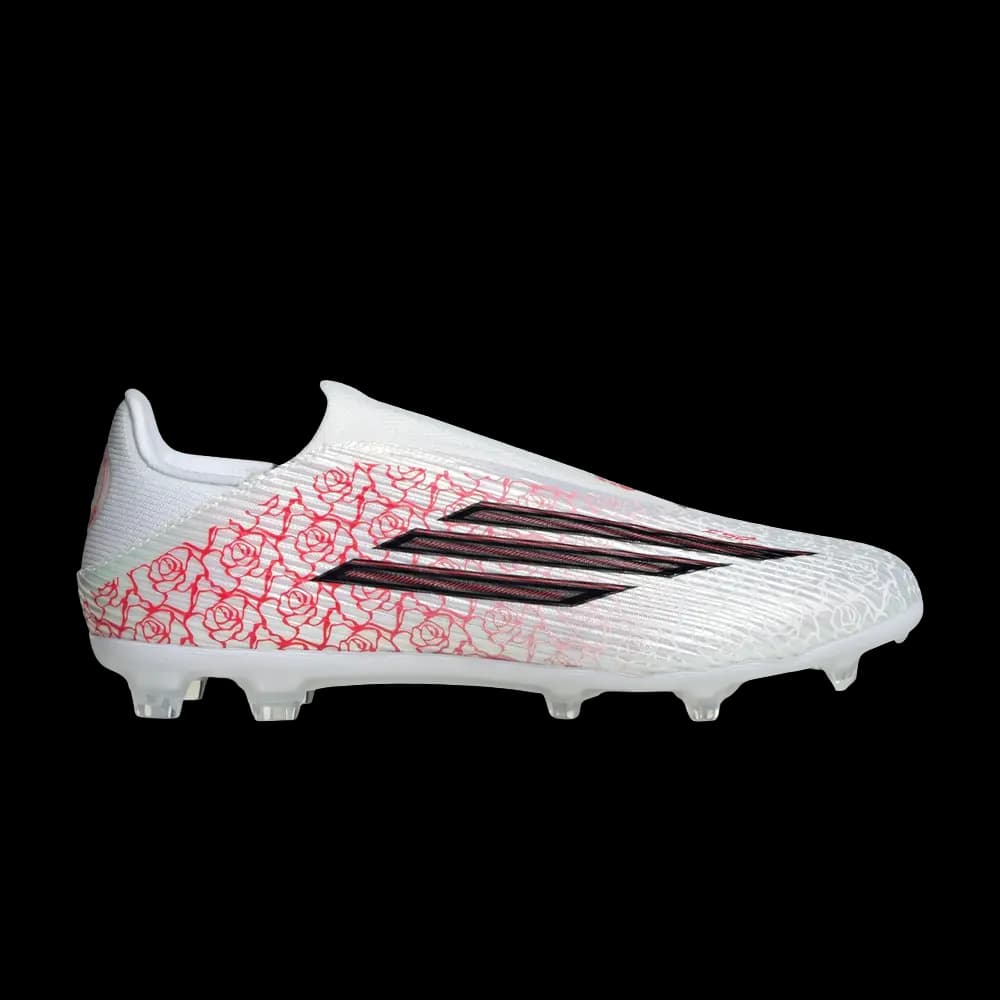 Lamine Yamal x adidas F50 League Laceless FG MG 'White Black Lucid Red' by Adidas