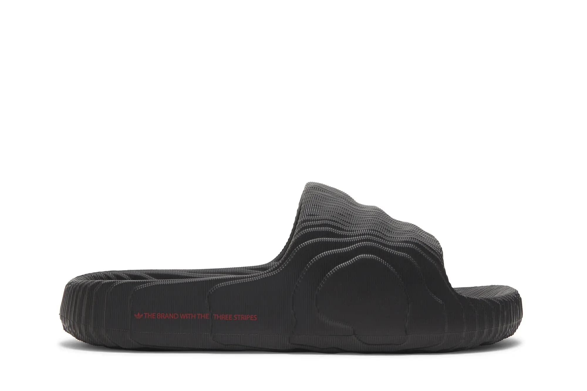 adidas Adilette 22 Slides 'Black Scarlet' by Adidas