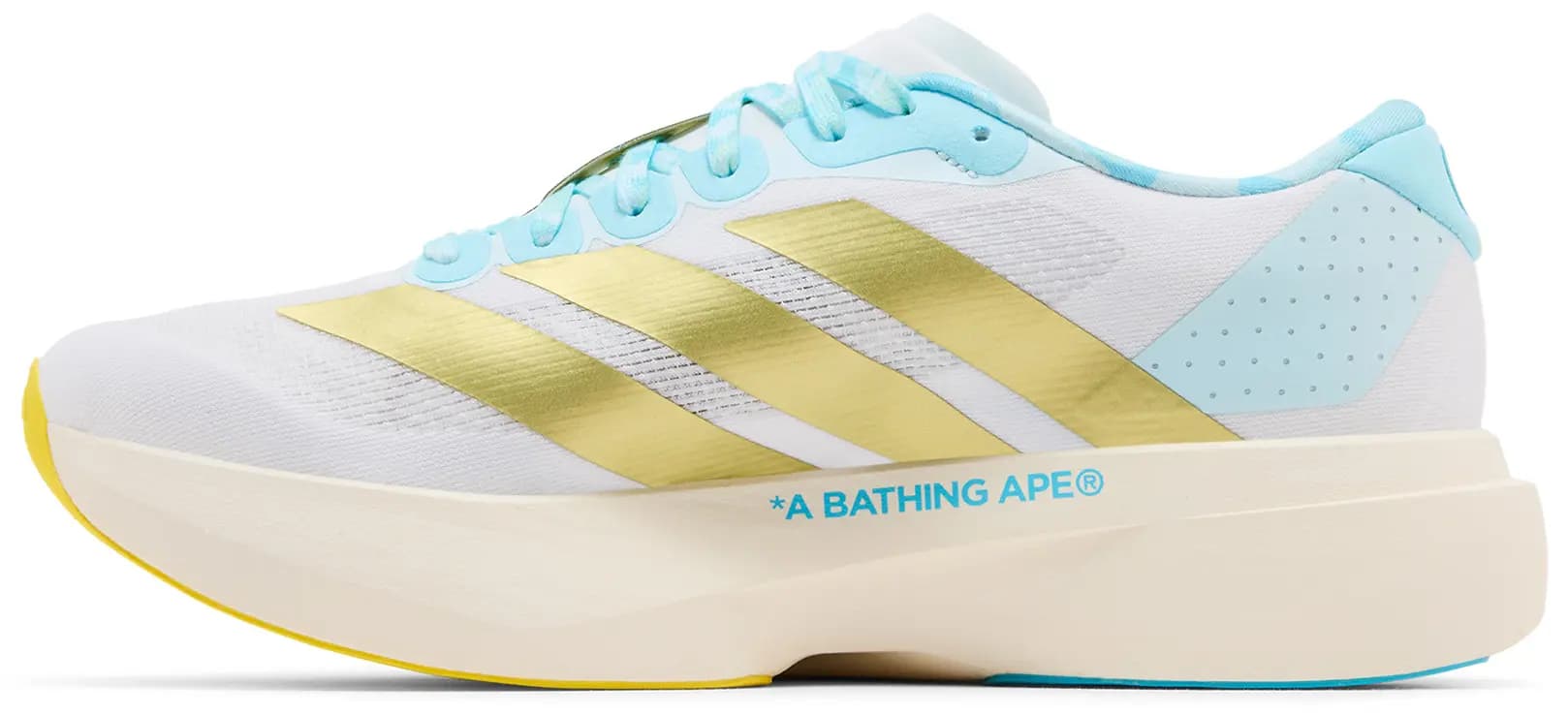BAPE x adidas Adizero EVO SL 'Mismatch White Pink Blue' 3