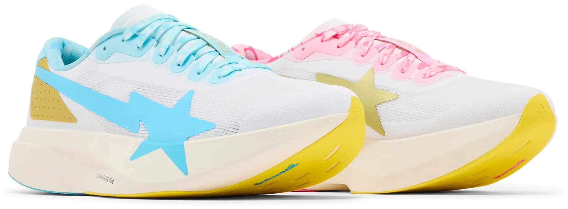 BAPE x adidas Adizero EVO SL 'Mismatch White Pink Blue' 8